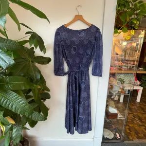 Vintage 70s 80s polka dot accordion dress // Medium Large (HT23102)