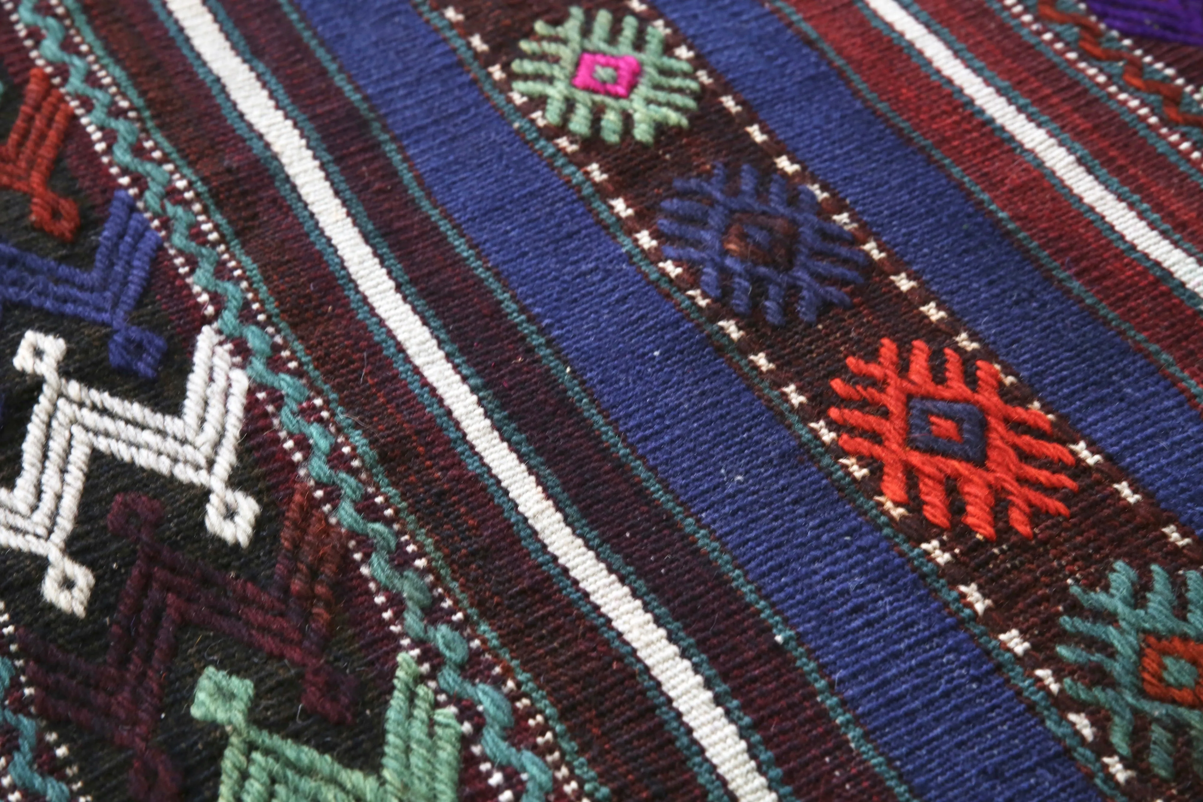 Vintage Anatolian Kilim 4.8ftx7.4ft