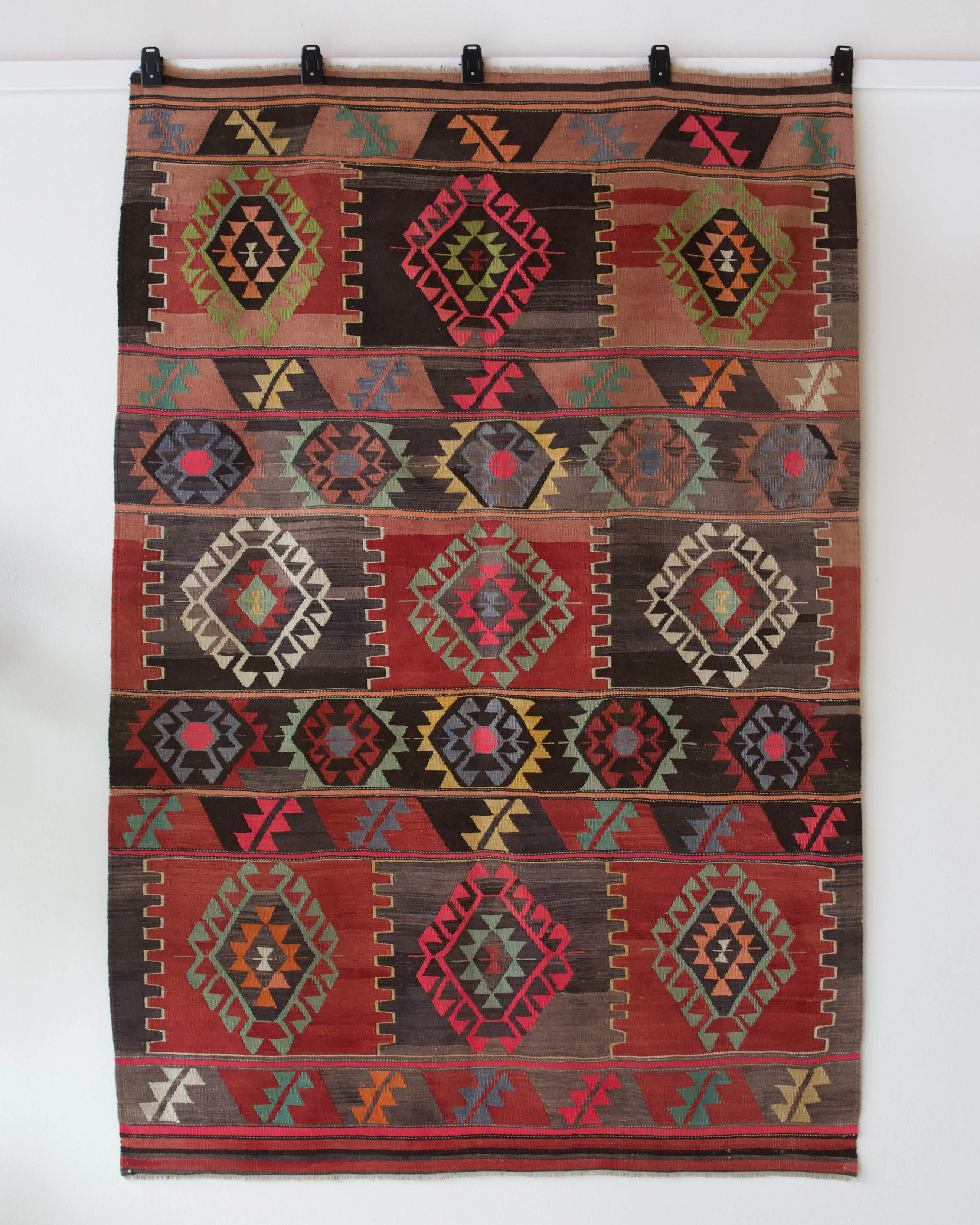 Vintage Balikesir Kilim Rug 5'7"x8'3"