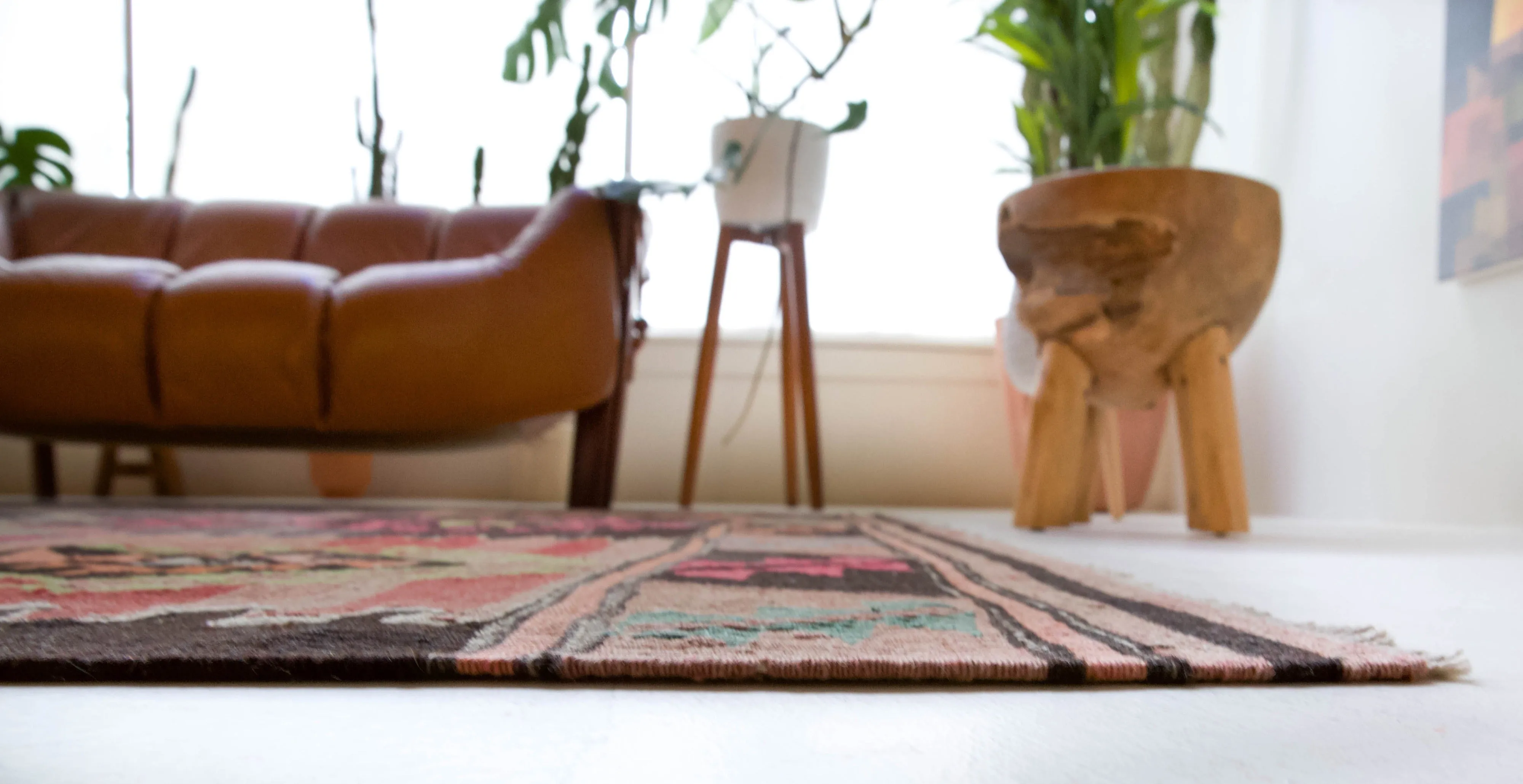 Vintage Balikesir Kilim Rug 5'7"x8'3"