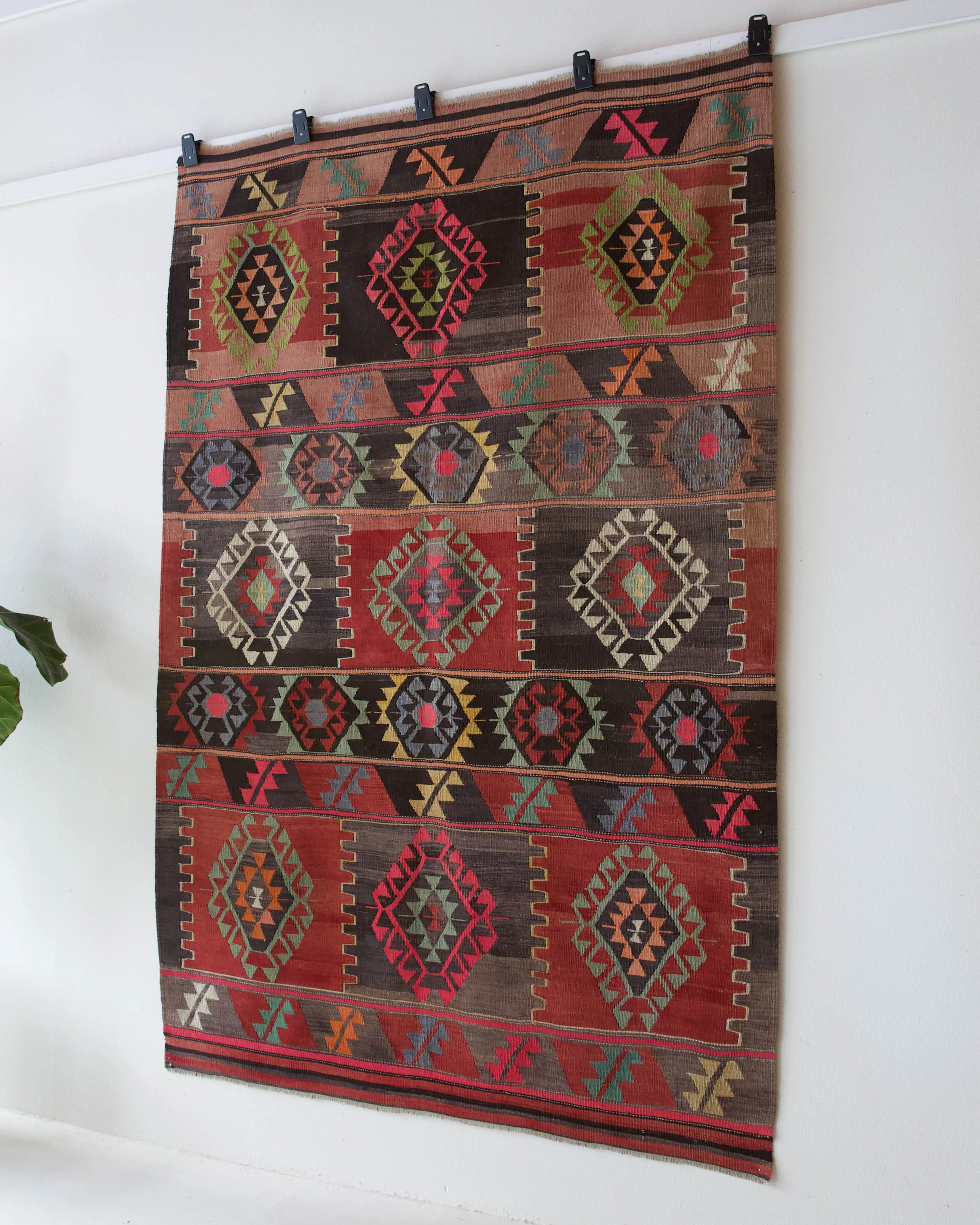 Vintage Balikesir Kilim Rug 5'7"x8'3"