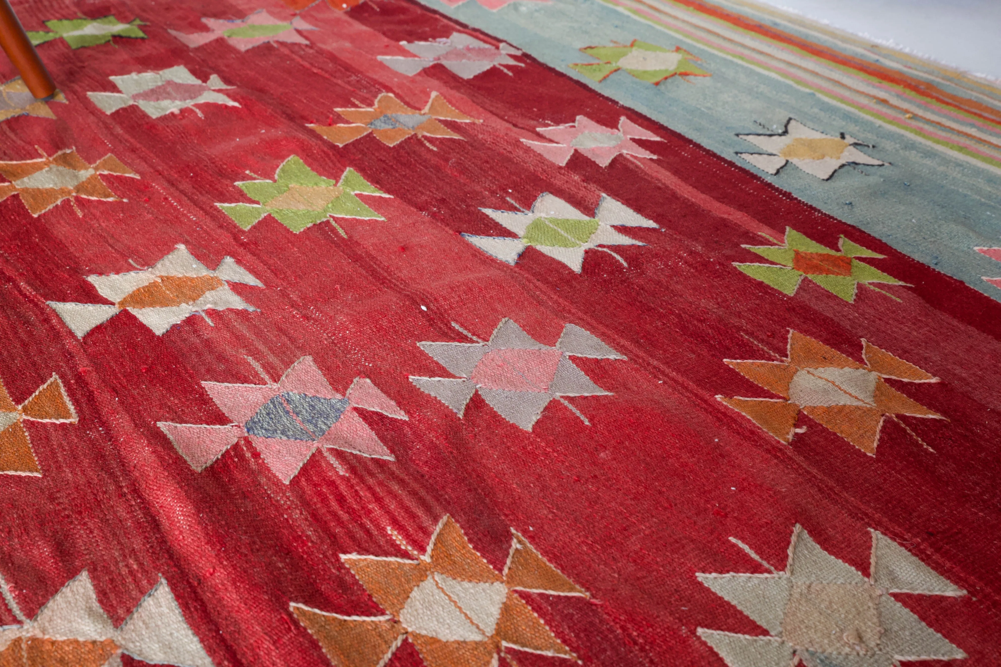 Vintage Balikesir Kilim Rug 6'6"x8'5"