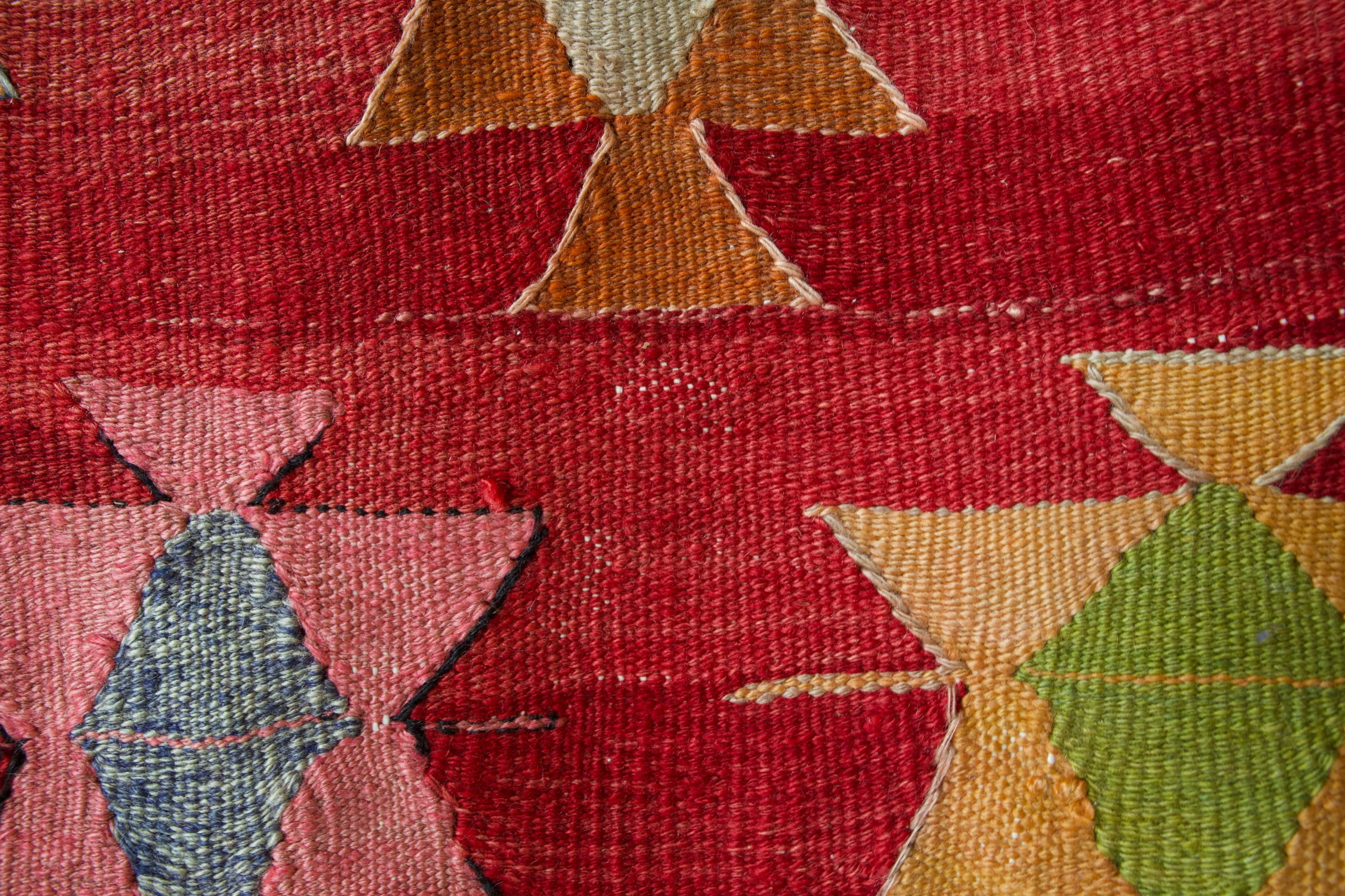 Vintage Balikesir Kilim Rug 6'6"x8'5"