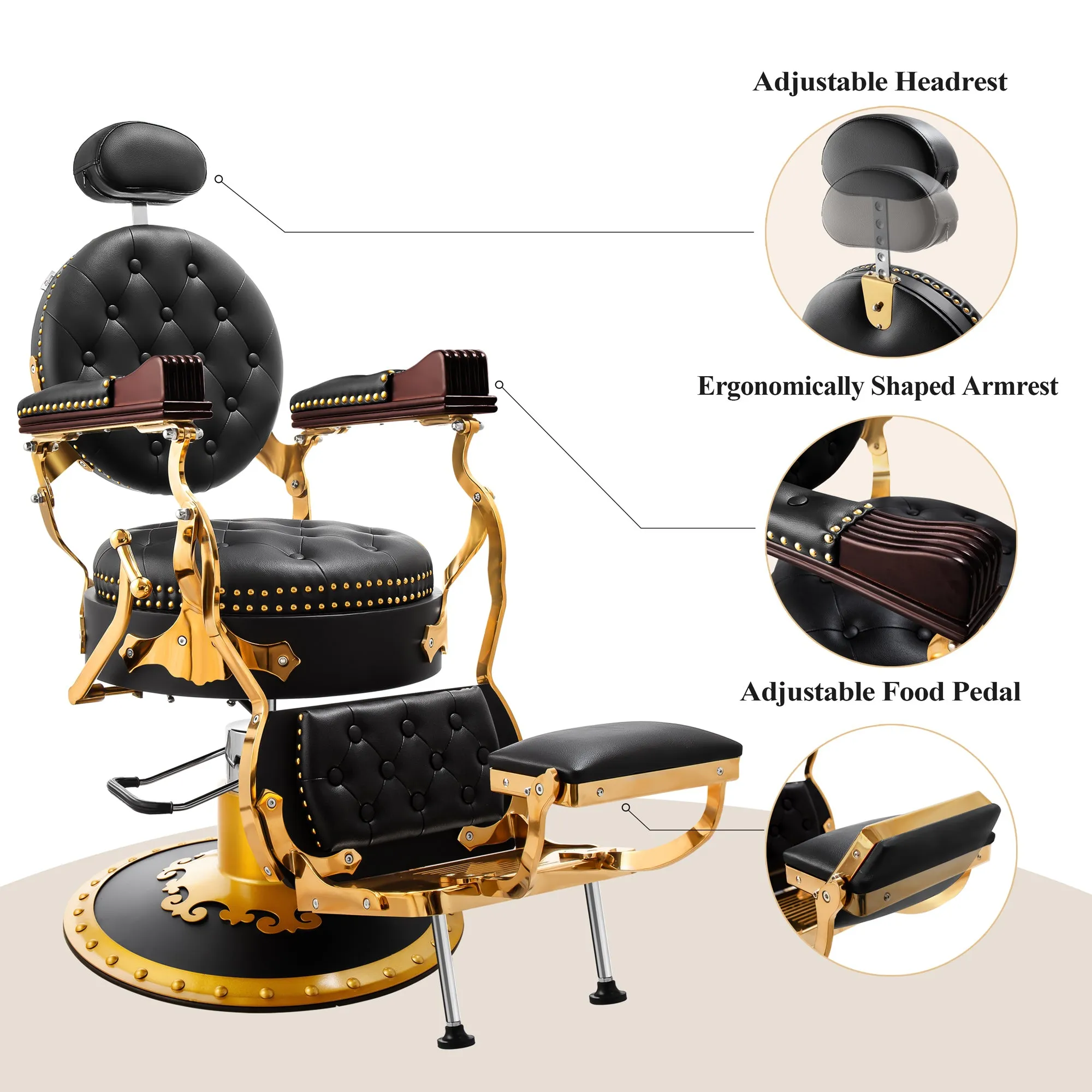 Vintage Barber Chair Gold BS-75