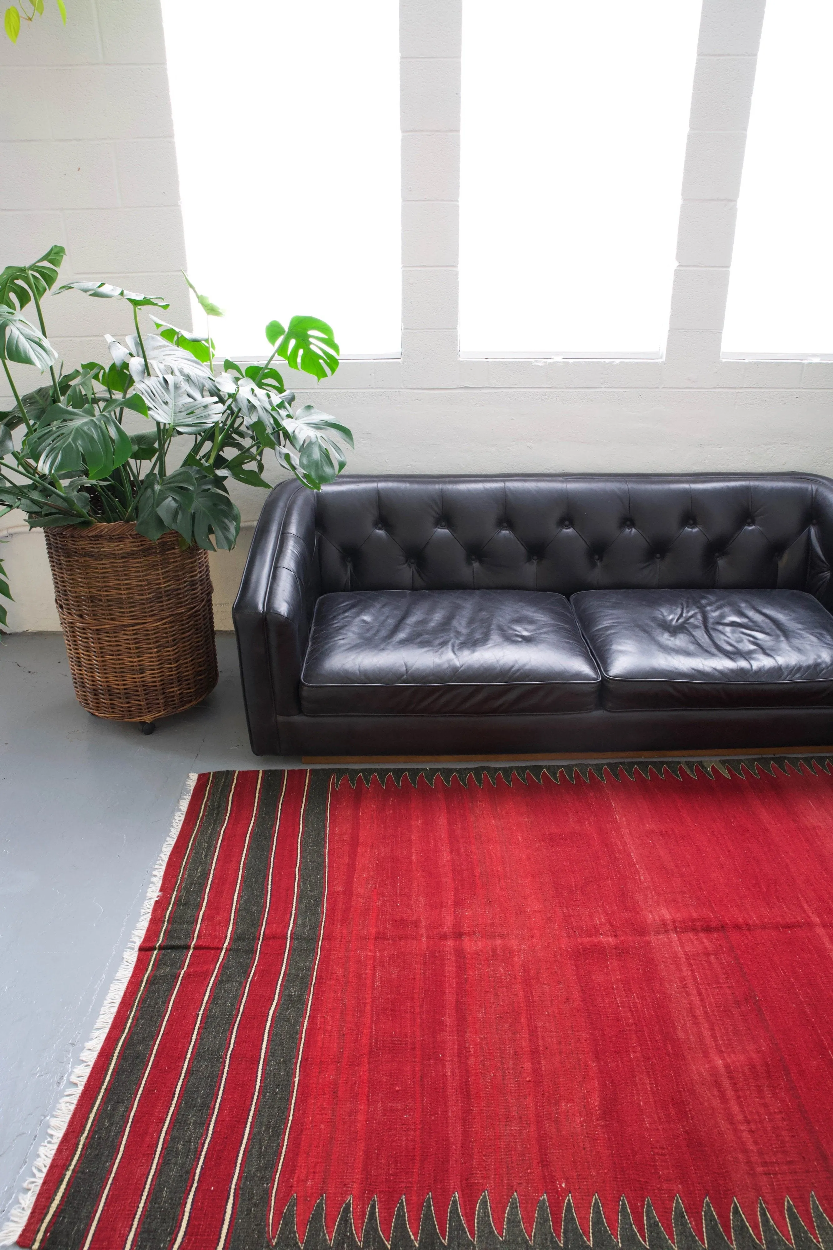 Vintage Bodrum Bos Kilim Rug 4'7"x7'8"