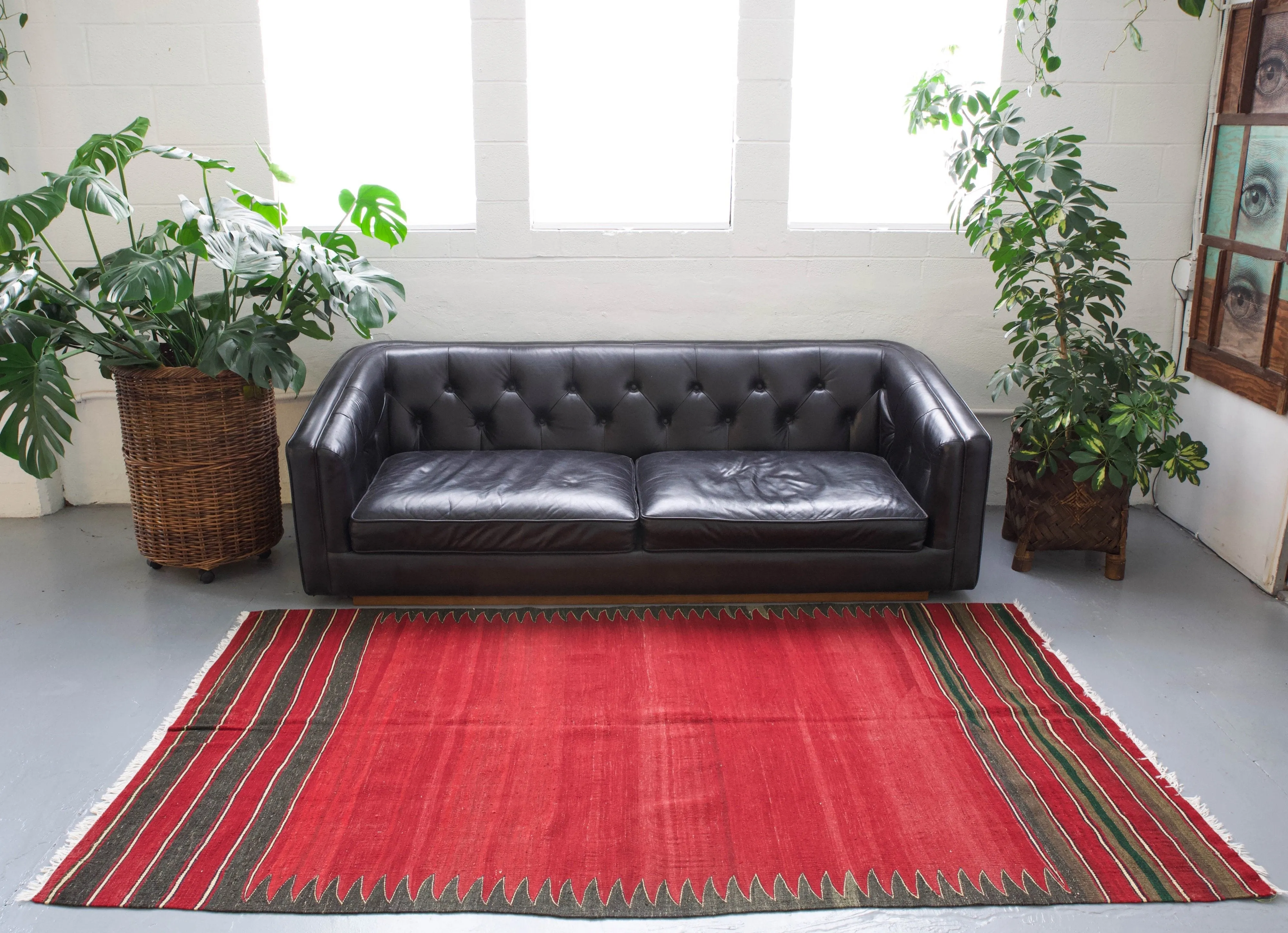 Vintage Bodrum Bos Kilim Rug 4'7"x7'8"