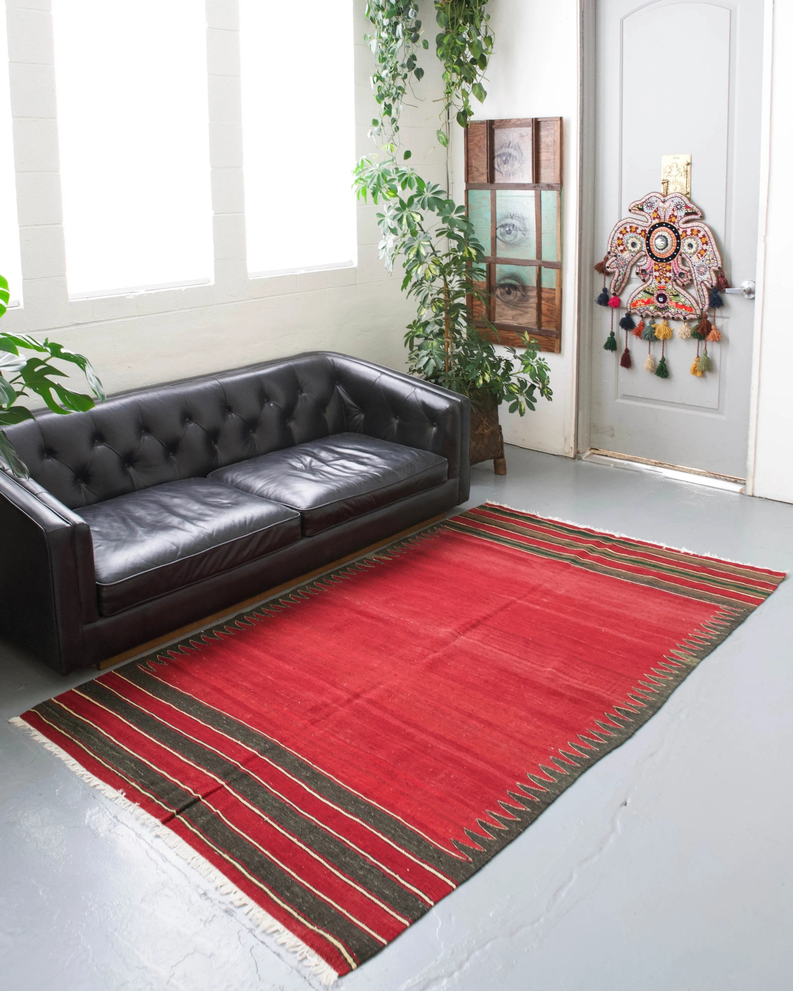 Vintage Bodrum Bos Kilim Rug 4'7"x7'8"