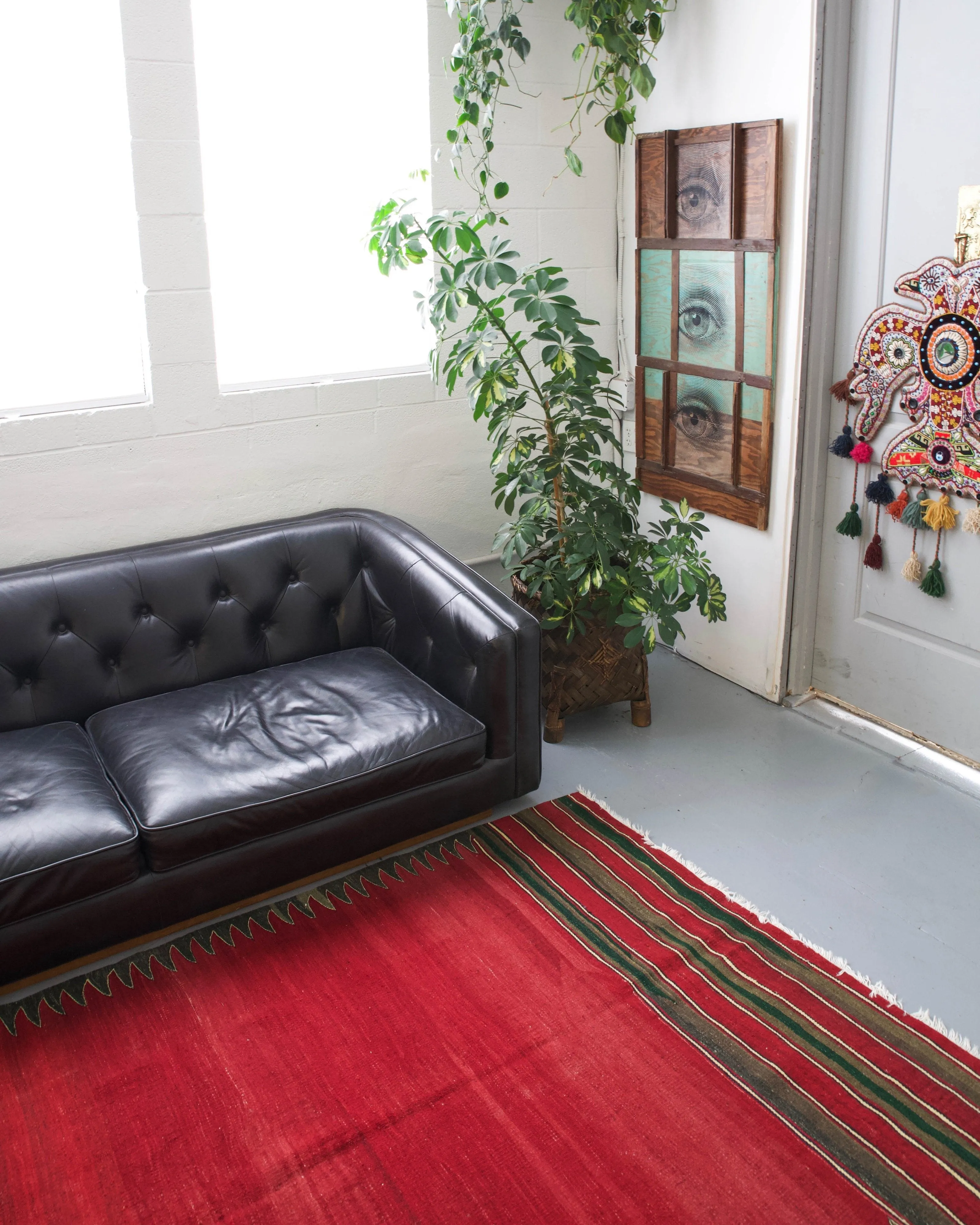 Vintage Bodrum Bos Kilim Rug 4'7"x7'8"
