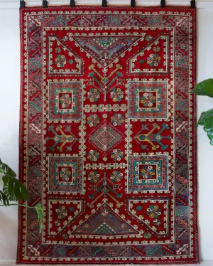 Vintage Canakkale Ayvacik Rug 6'2"x9'