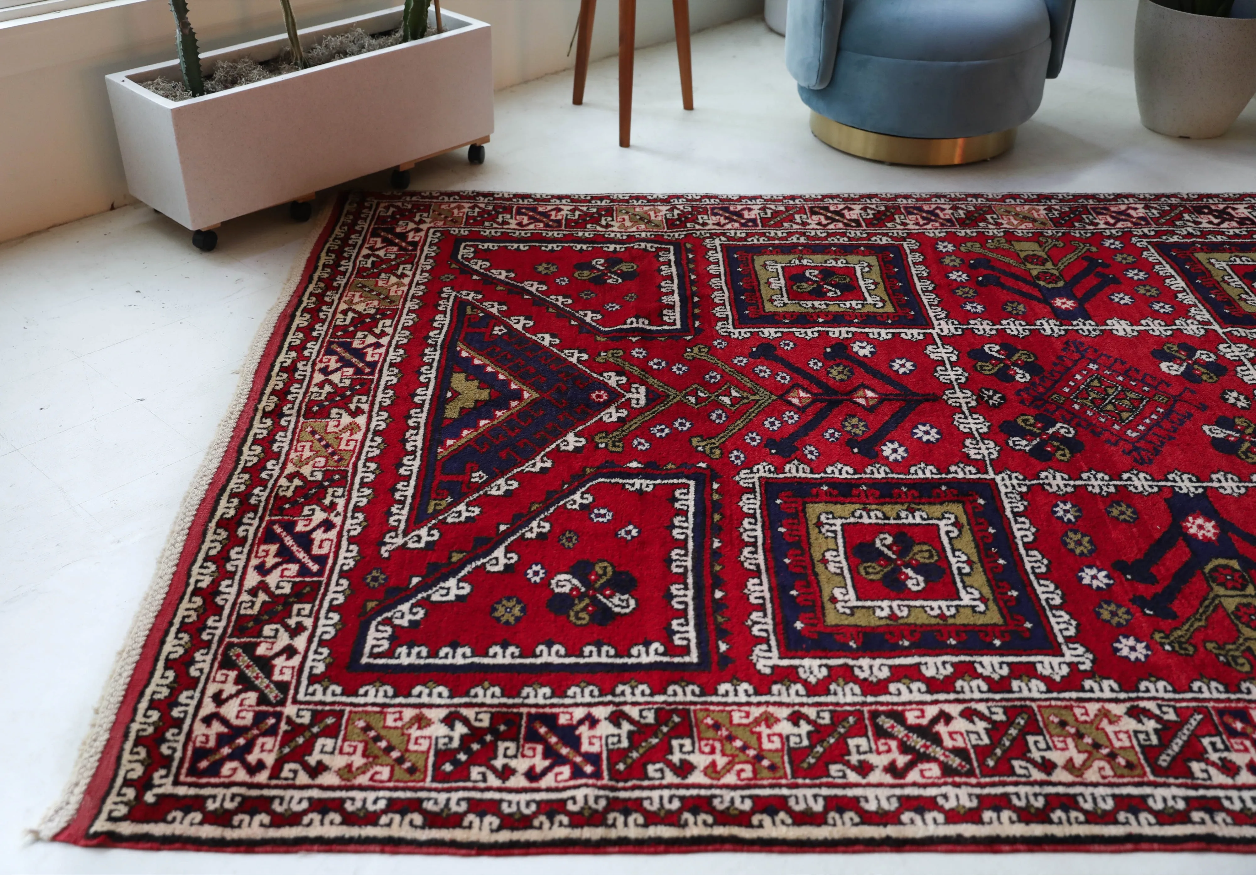 Vintage Canakkale Ayvacik Rug 6'9"x10'6"
