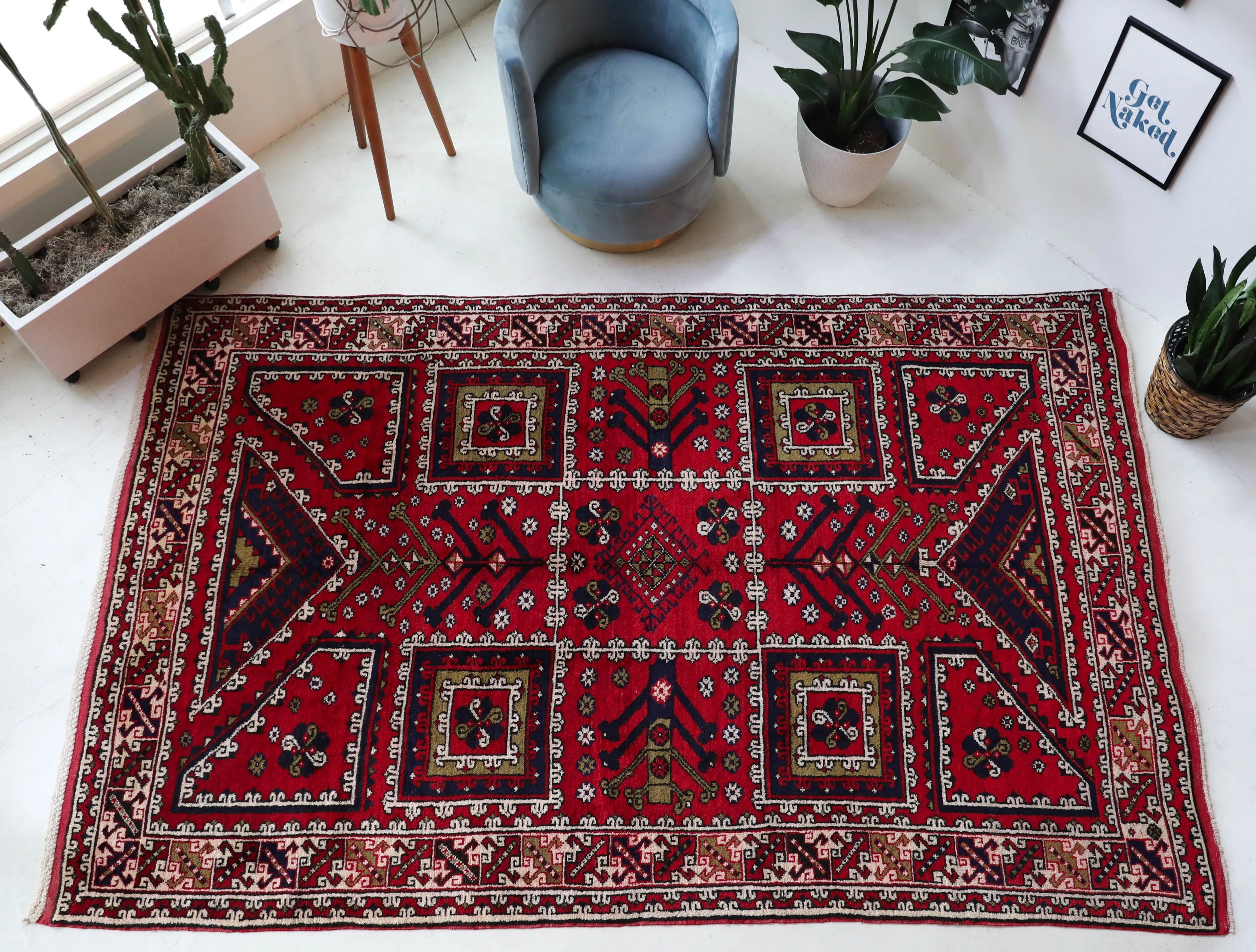 Vintage Canakkale Ayvacik Rug 6'9"x10'6"