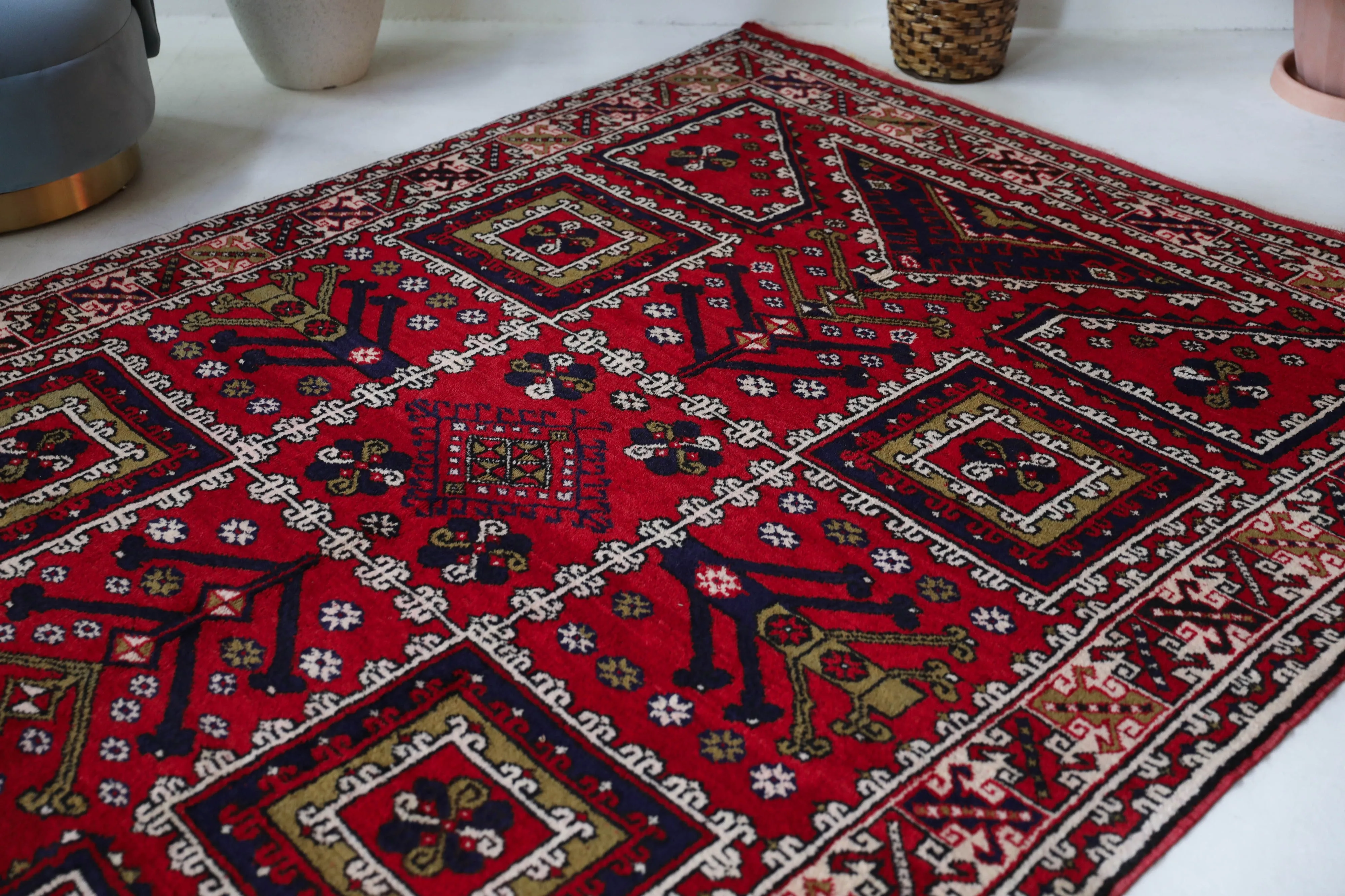 Vintage Canakkale Ayvacik Rug 6'9"x10'6"