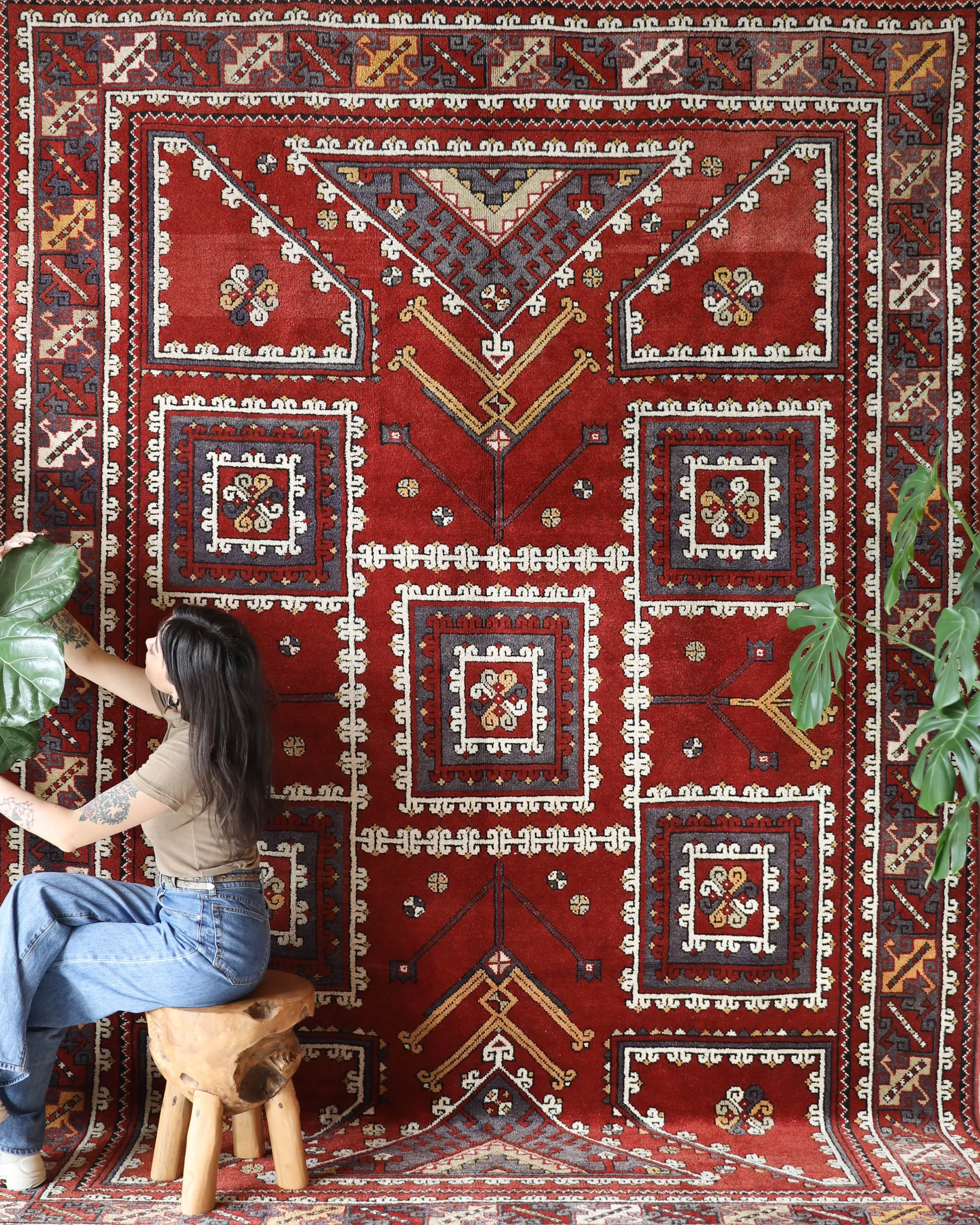 Vintage Canakkale Ayvacik Rug 7'7"x11'2"