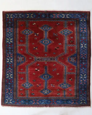 Vintage Canakkale Dobag Rug 5'6"x7'