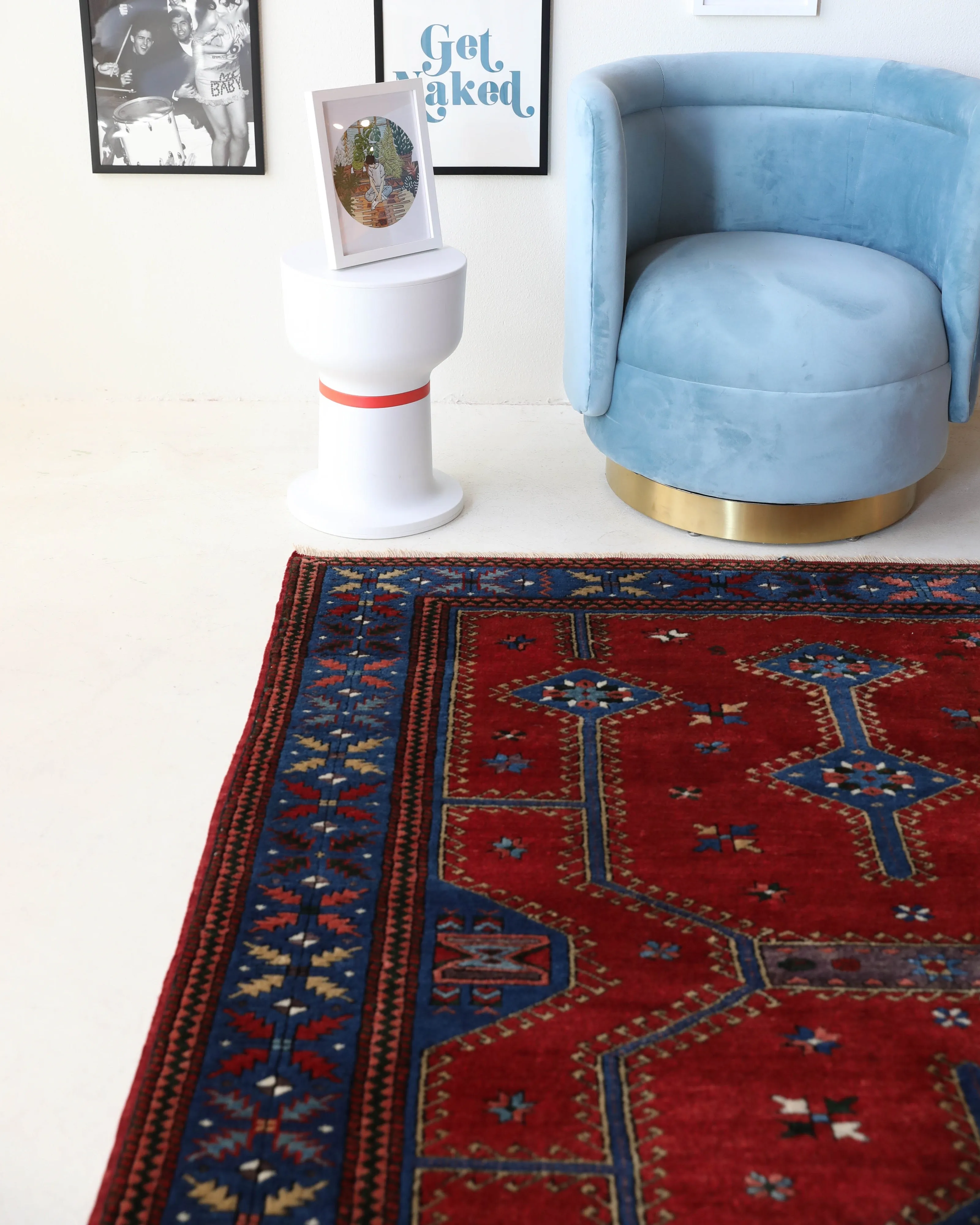 Vintage Canakkale Dobag Rug 5'6"x7'