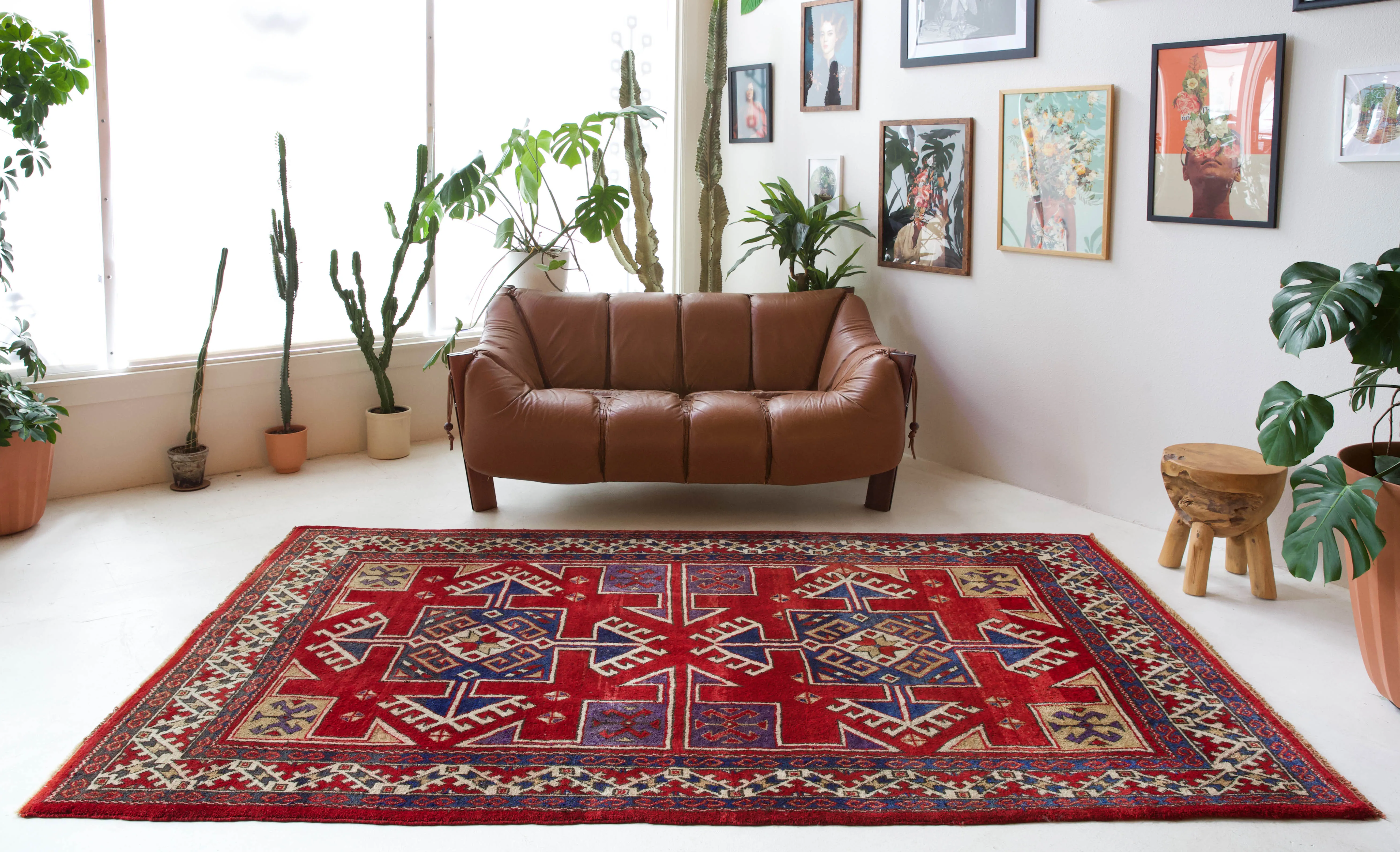 Vintage Canakkale Rug 5'8"x9'