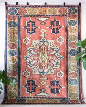 Vintage Caucasian style central Anatolian Rug 7'5"x9'9"