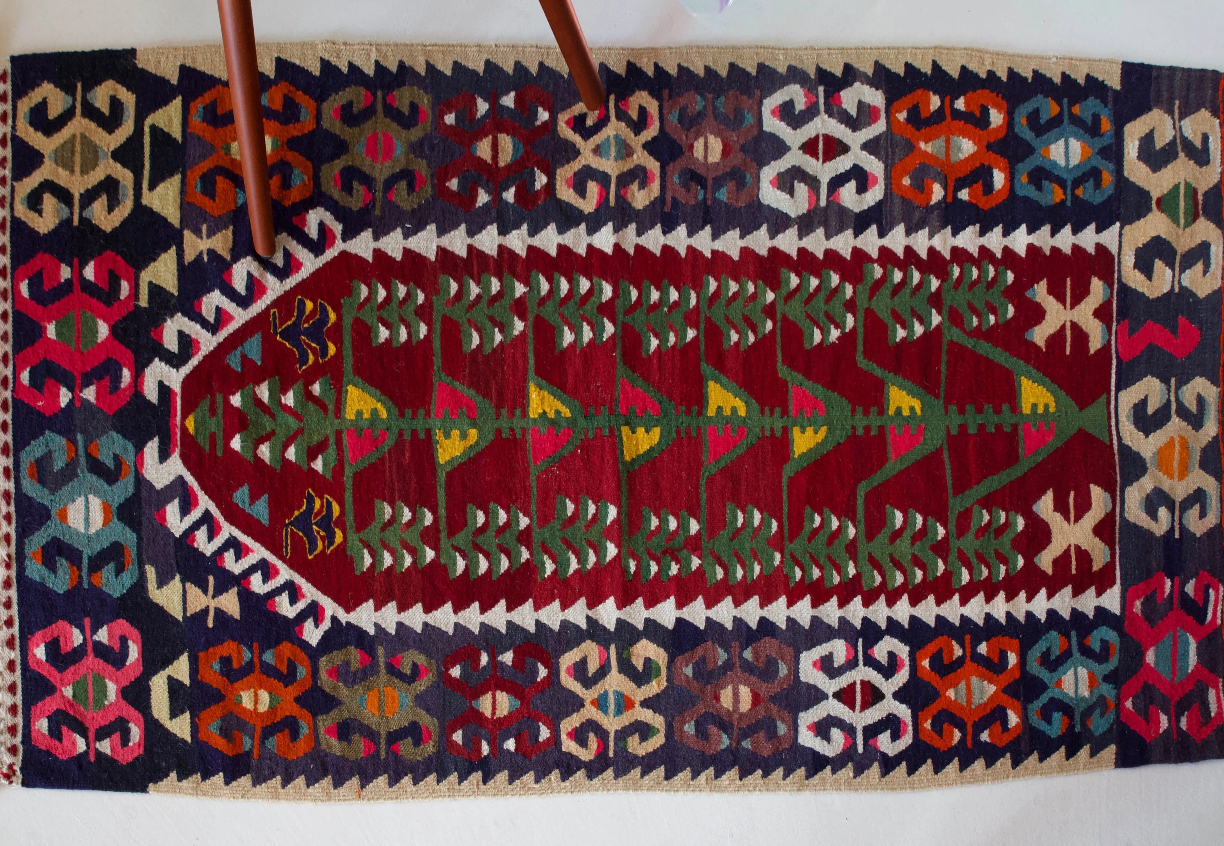 Vintage eastern Anatolian Kilim Rug 3'4"x6'