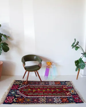 Vintage eastern Anatolian Kilim Rug 3'4"x6'