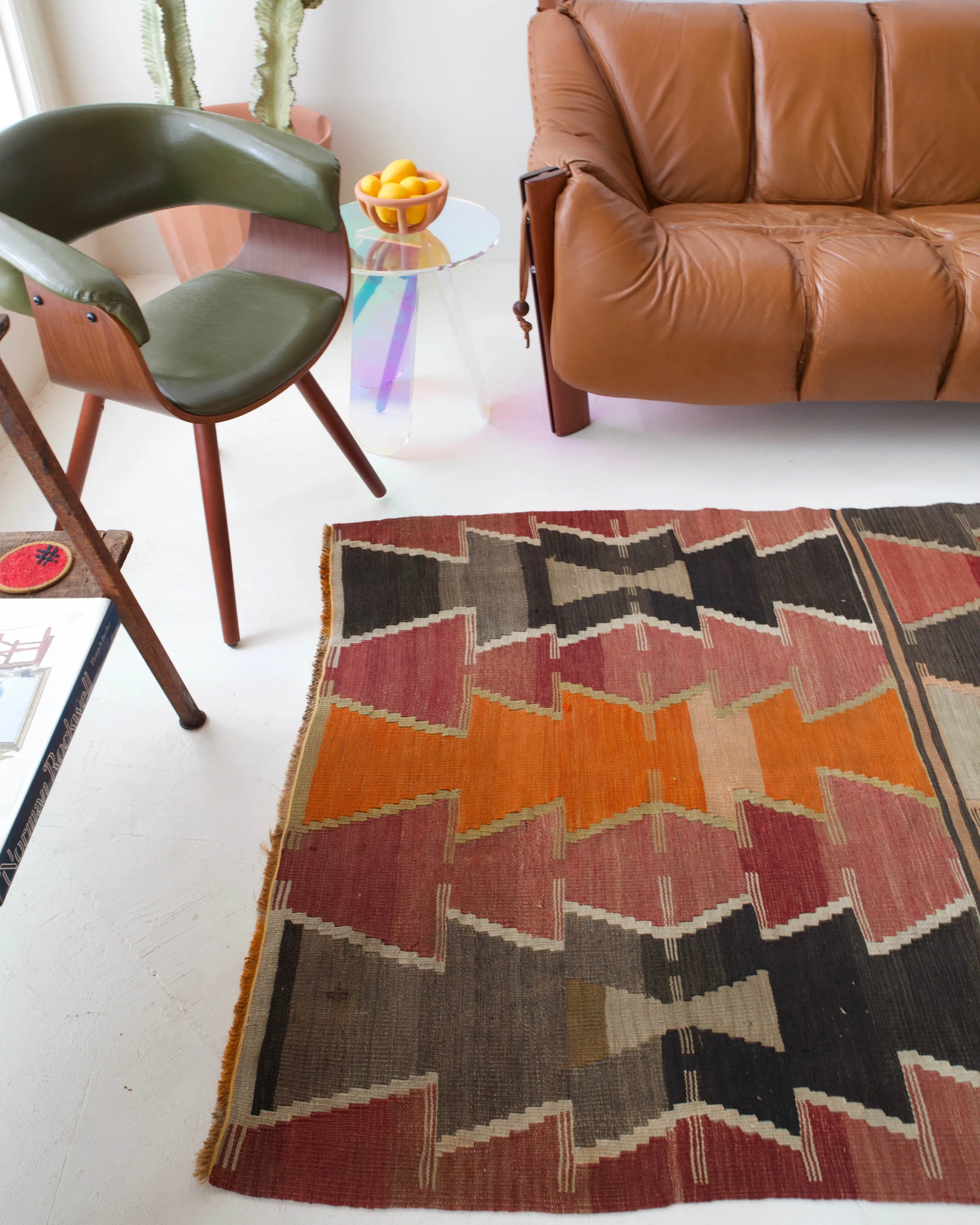 Vintage eastern Anatolian Kilim Rug 4'3"x8'