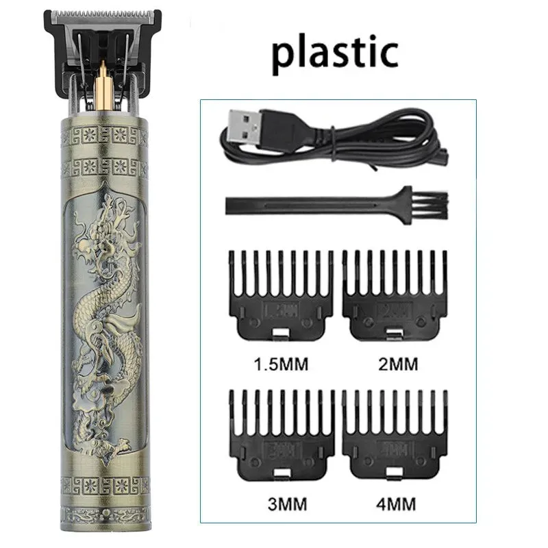 Vintage Electric Hair Clipper Hair Cutting Machine Professional Men's Shaver Rechargeable Barber Trimmer for Men