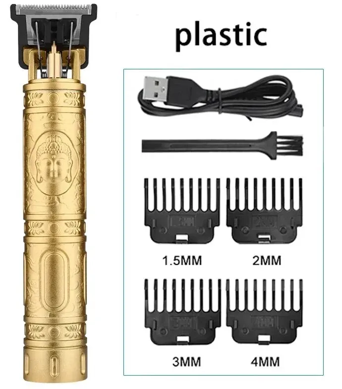 Vintage Electric Hair Clipper Hair Cutting Machine Professional Men's Shaver Rechargeable Barber Trimmer for Men