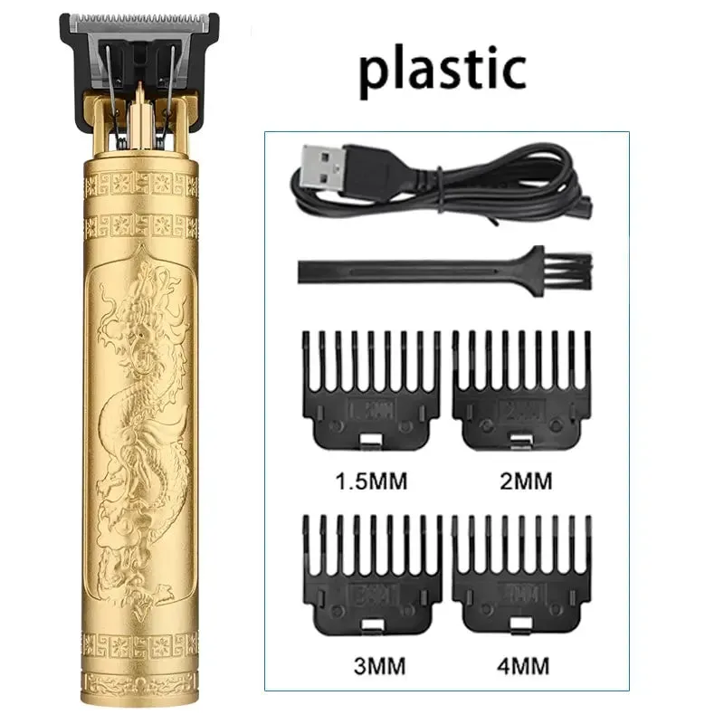 Vintage Electric Hair Clipper Hair Cutting Machine Professional Men's Shaver Rechargeable Barber Trimmer for Men