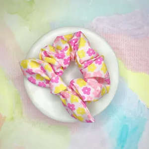 Vintage Flower Power Bow Strip, Baby Headwrap, Headband and Scrunchie Collection