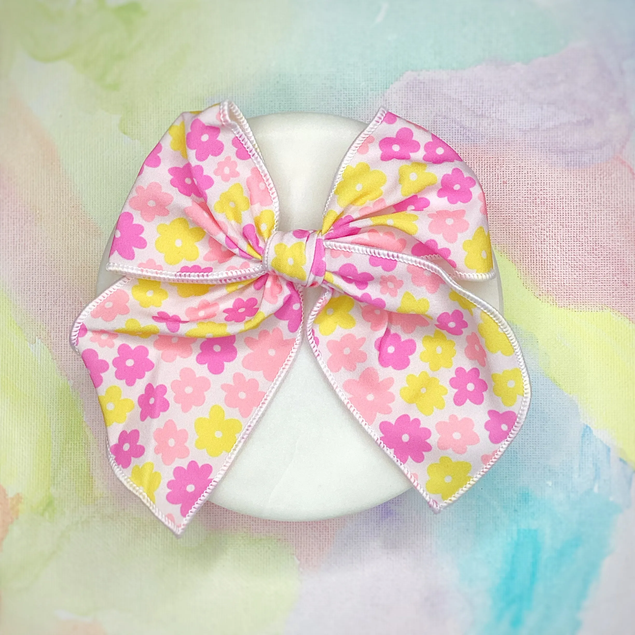 Vintage Flower Power Bow Strip, Baby Headwrap, Headband and Scrunchie Collection