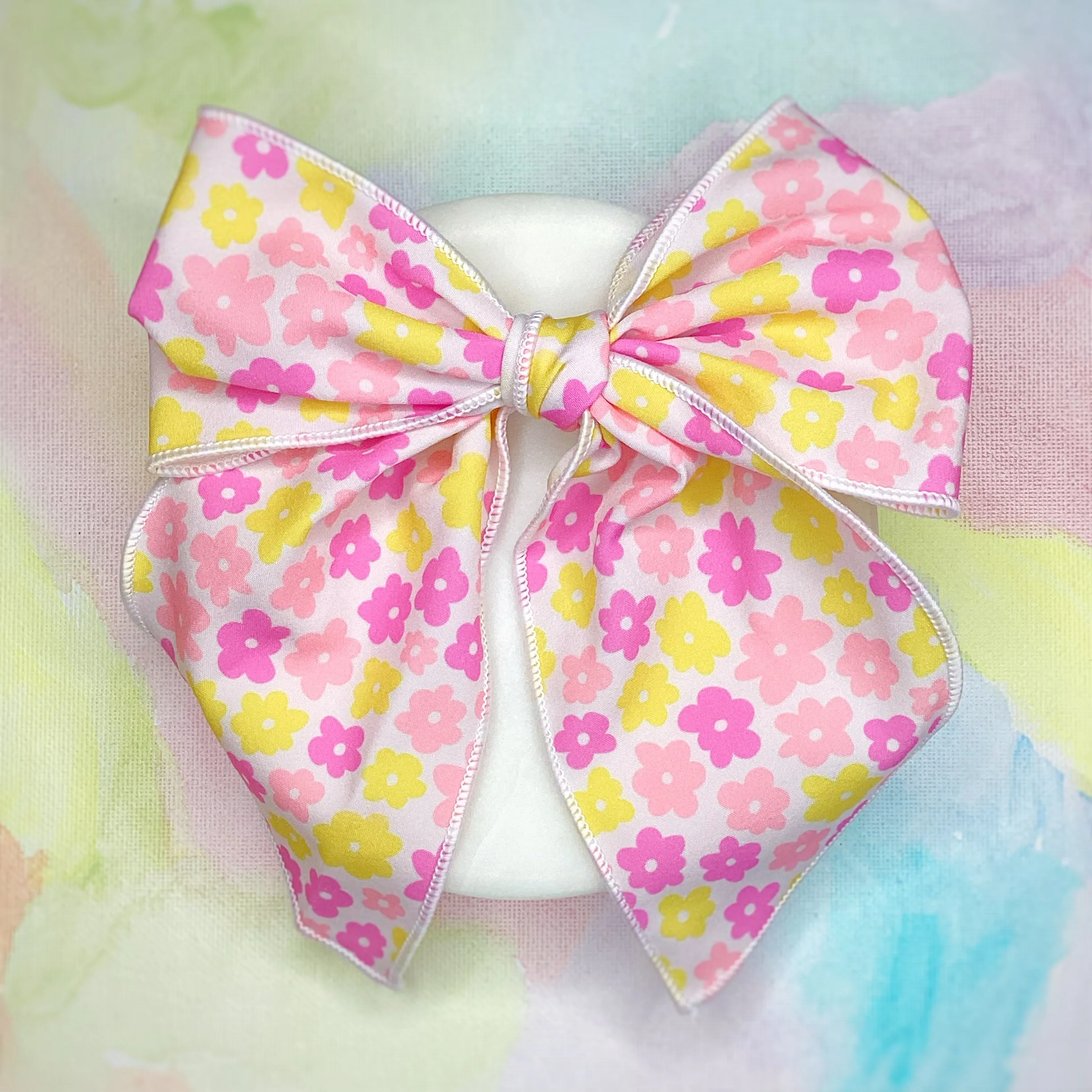 Vintage Flower Power Bow Strip, Baby Headwrap, Headband and Scrunchie Collection