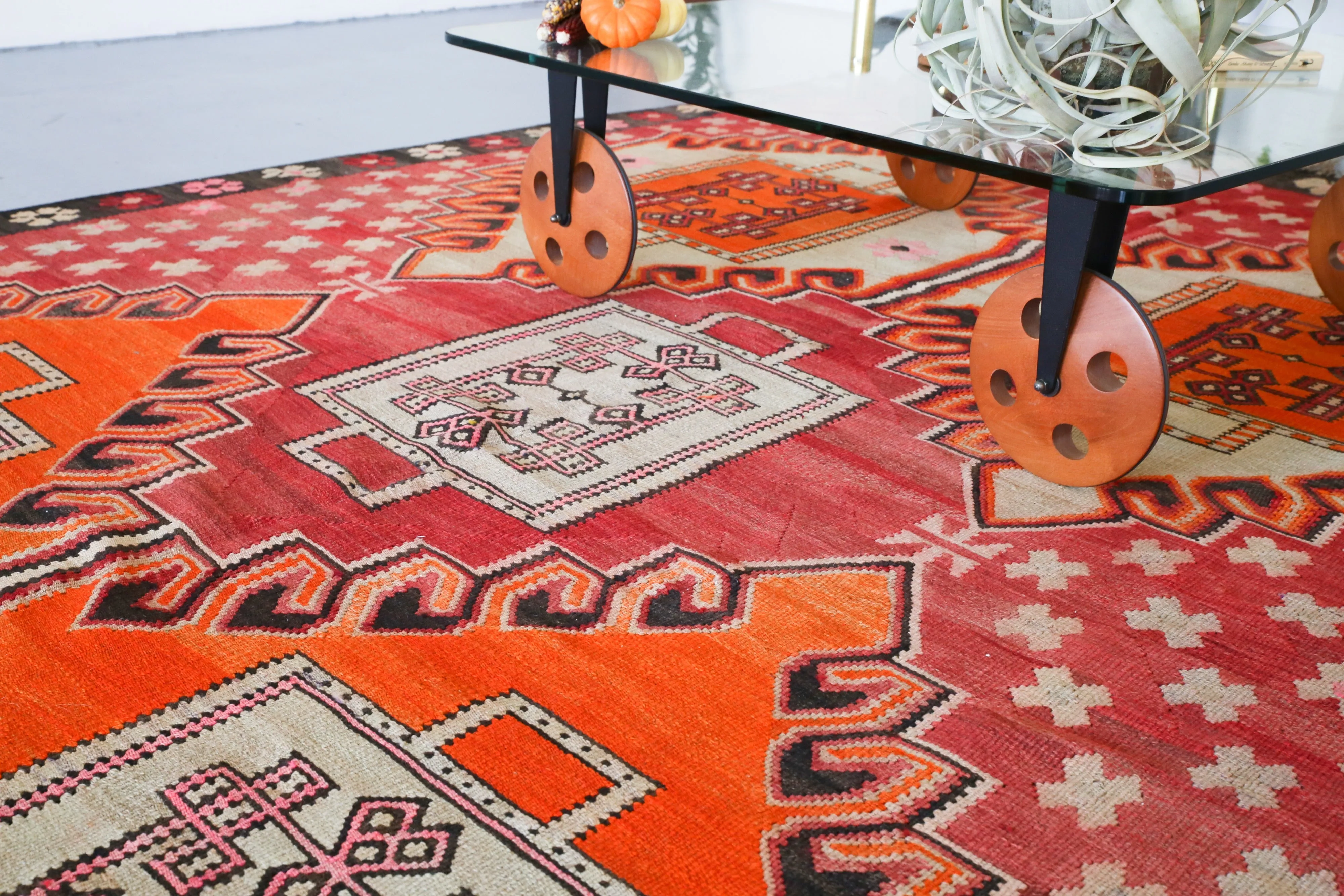 Vintage Kars Kilim 6.7ftx15.8ft