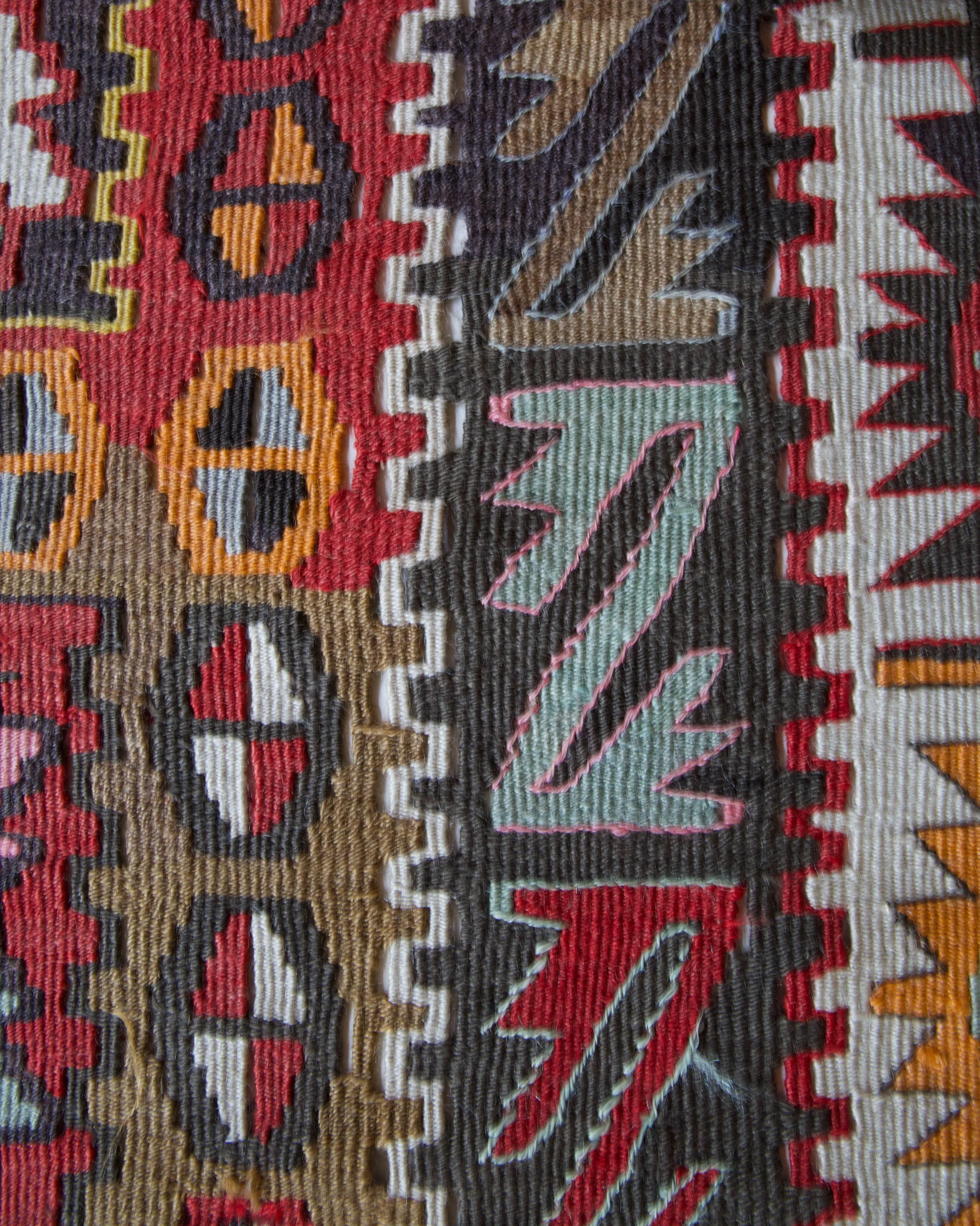 Vintage Kayseri Avsar Kilim Rug 4'8"x9'8"