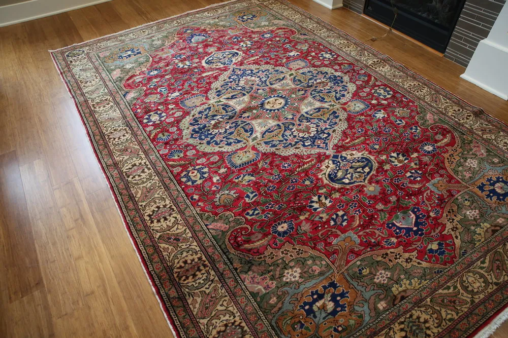 Vintage Kayseri Bunyan Carpet 6.7x9.9ft