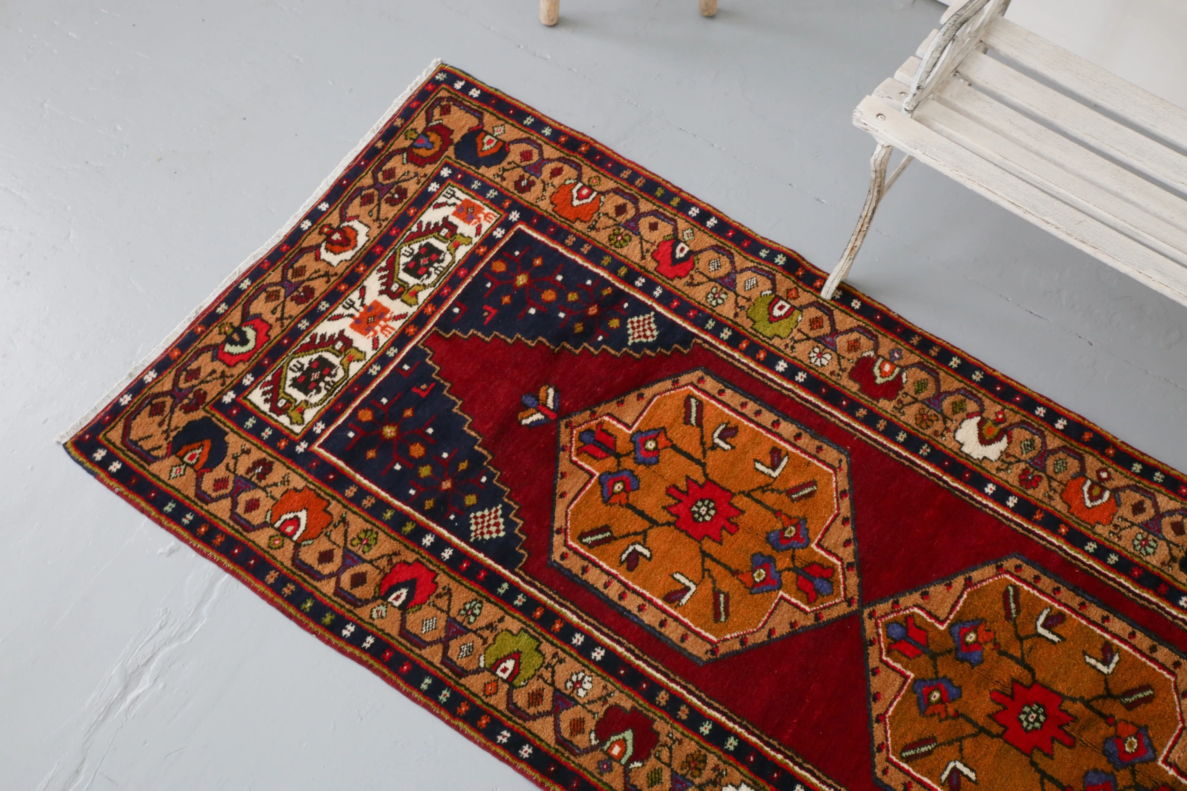 Vintage Kayseri Yahyali Runner 3.3ftx9.8ft