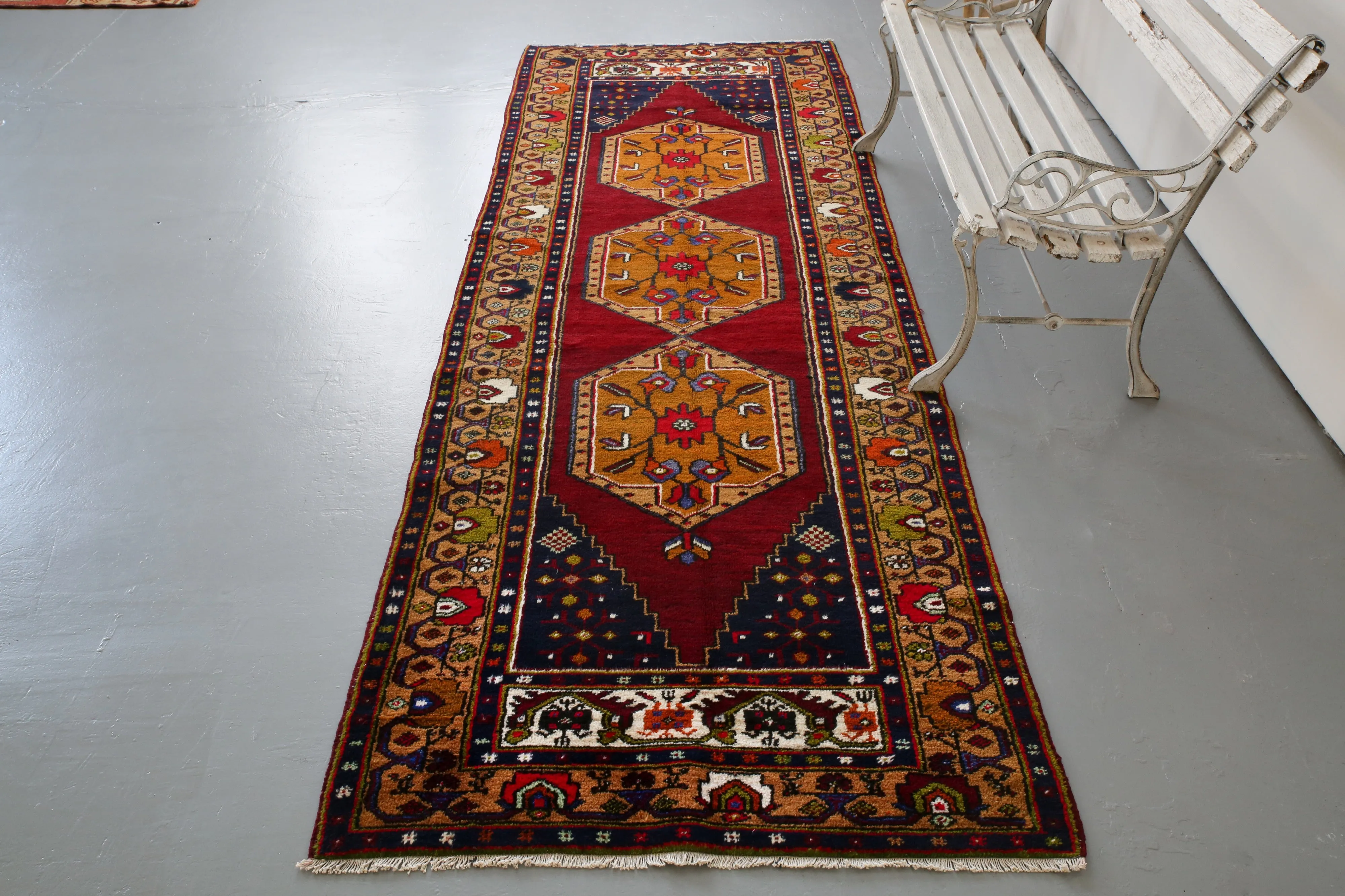 Vintage Kayseri Yahyali Runner 3.3ftx9.8ft