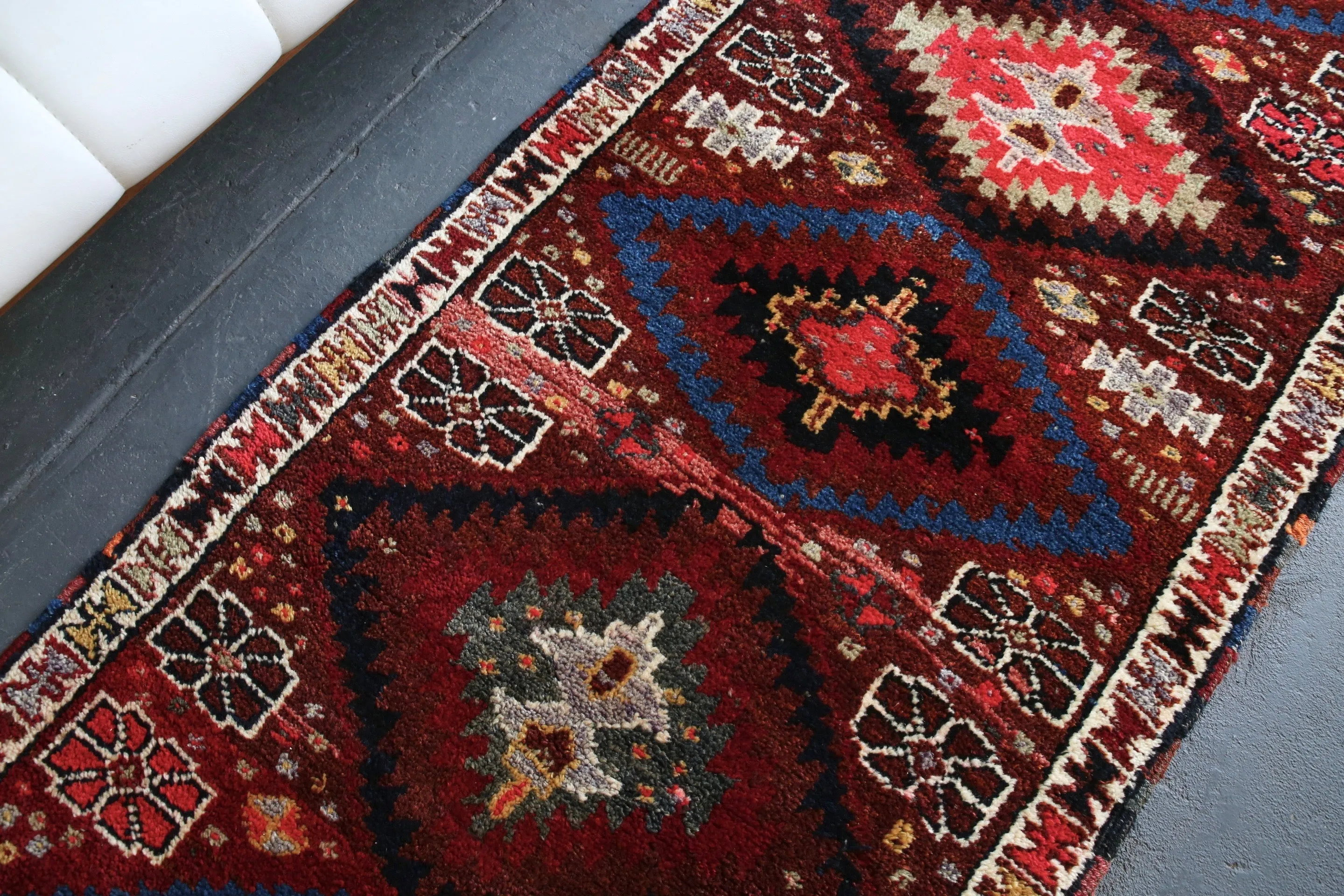 Vintage Kurdish Herki Runner 3.2ftx14ft
