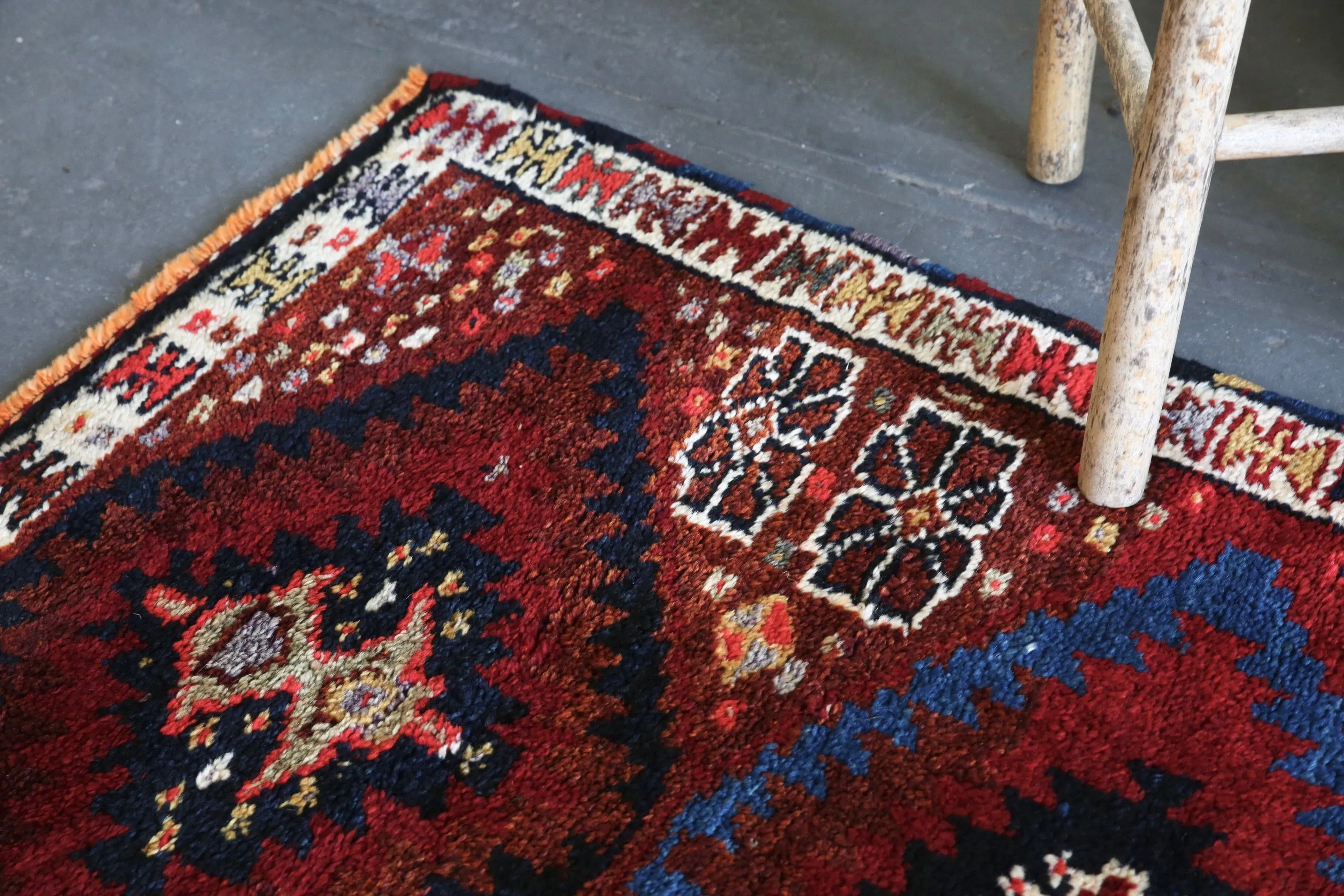 Vintage Kurdish Herki Runner 3.2ftx14ft