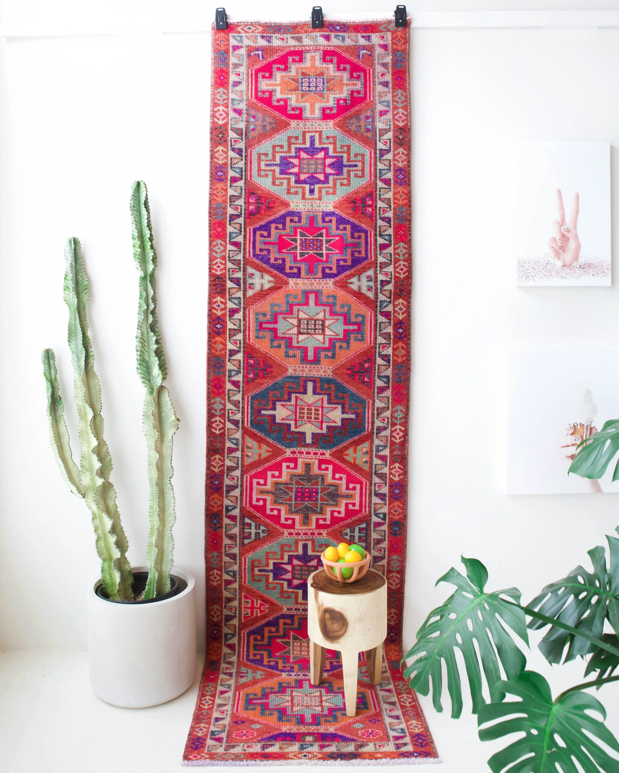 Vintage Kurdish Herki Runner Rug 2'10"x11'