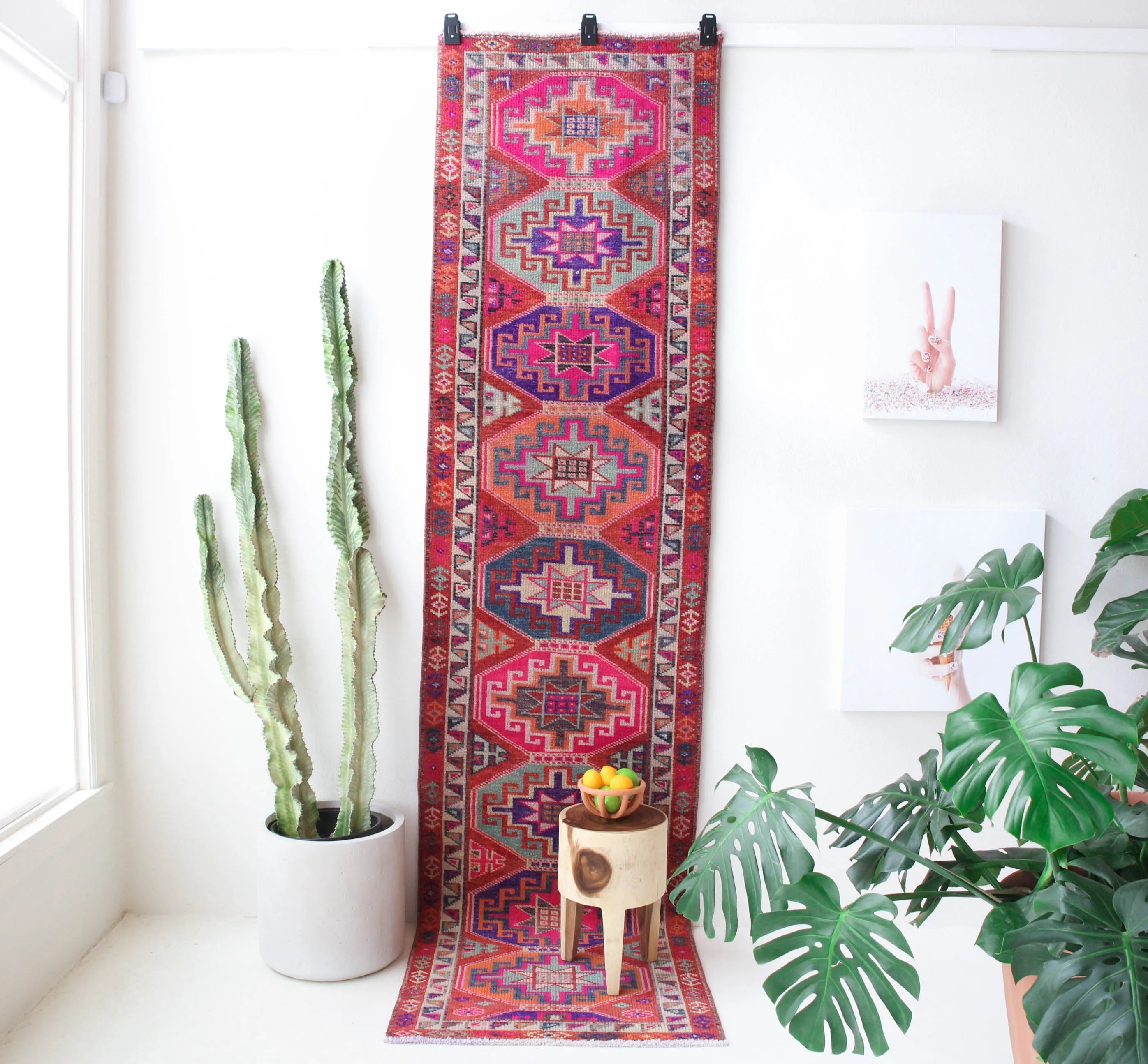 Vintage Kurdish Herki Runner Rug 2'10"x11'