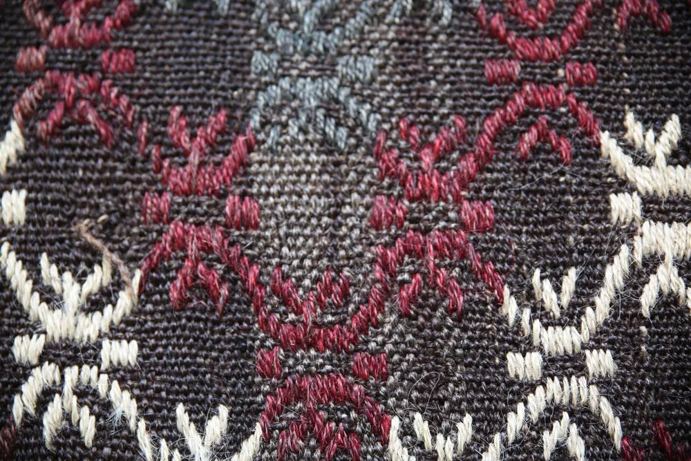 Vintage Mersin Mut Cicim Kilim 6.5ftx11ft