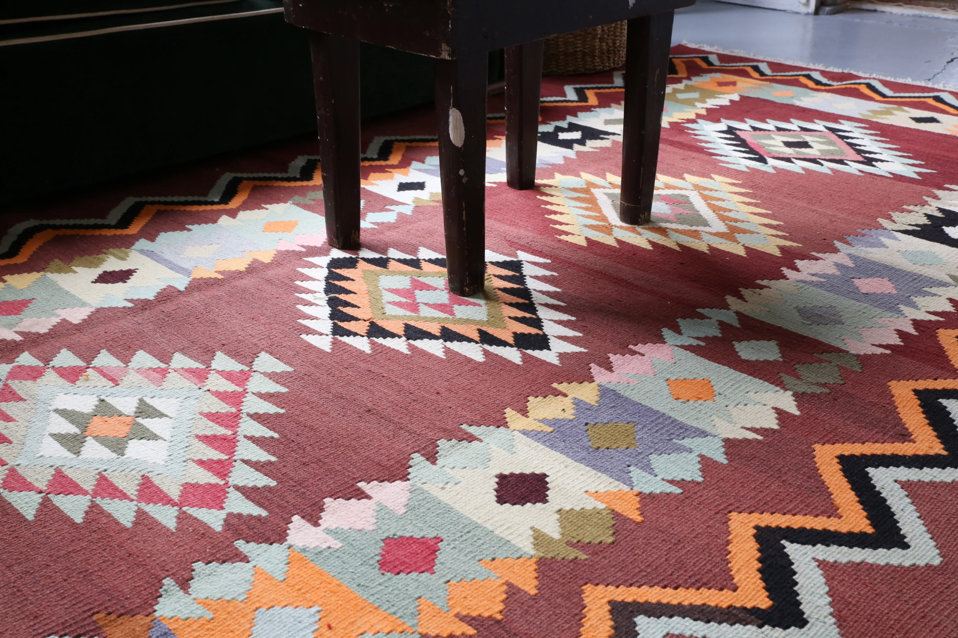Vintage Milas Bencik Kilim 5ftx8.9ft