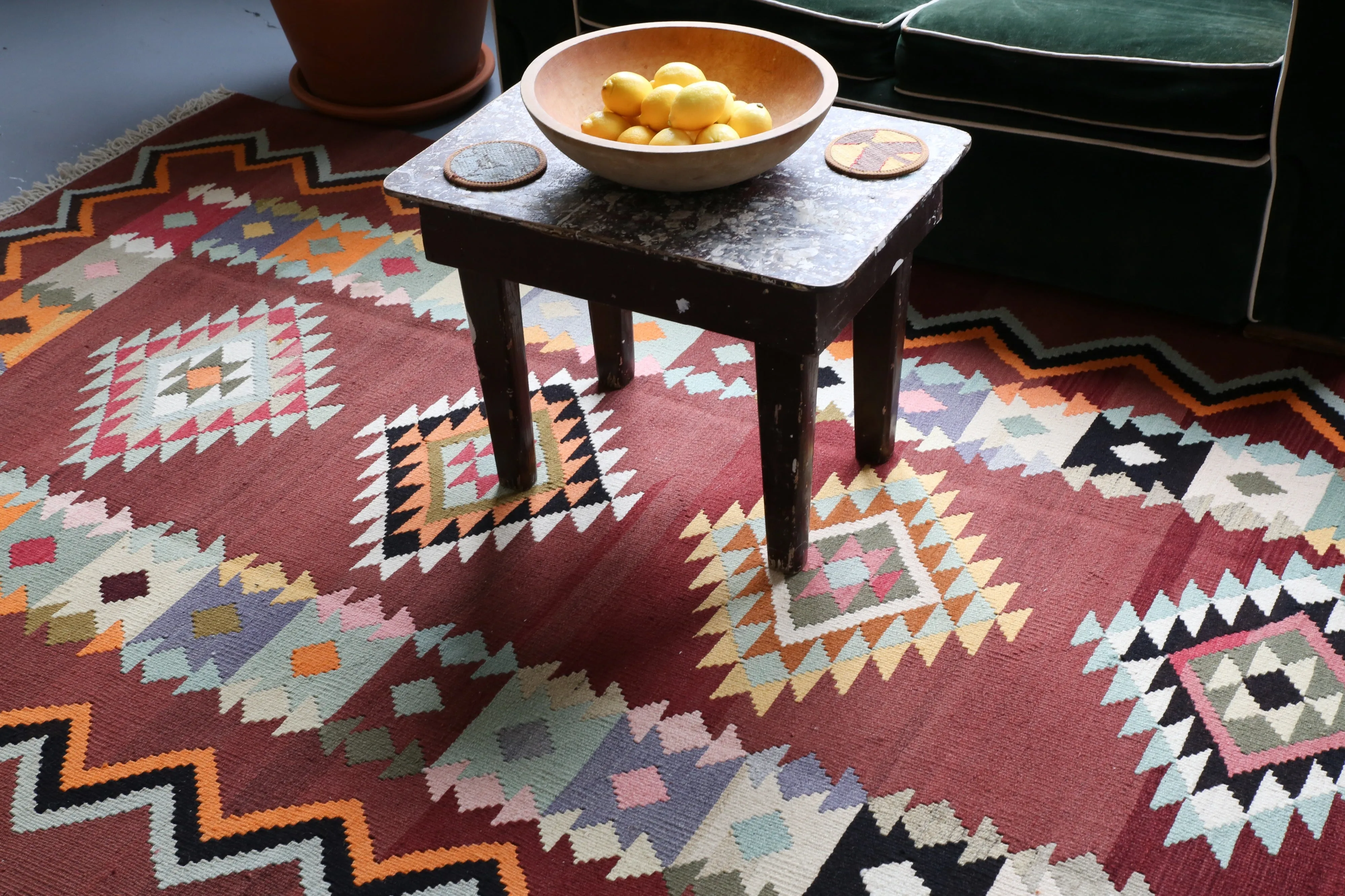 Vintage Milas Bencik Kilim 5ftx8.9ft