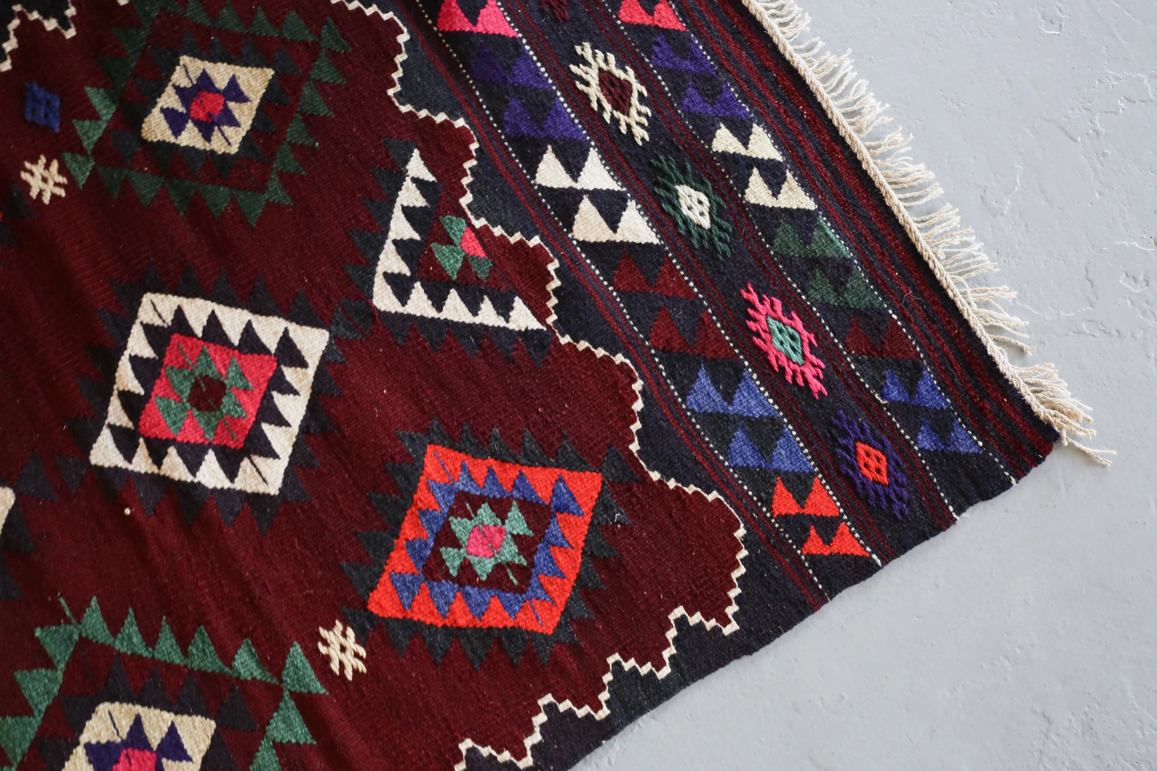 Vintage Mini Turkish Kilim Rug 2.4ftx4ft