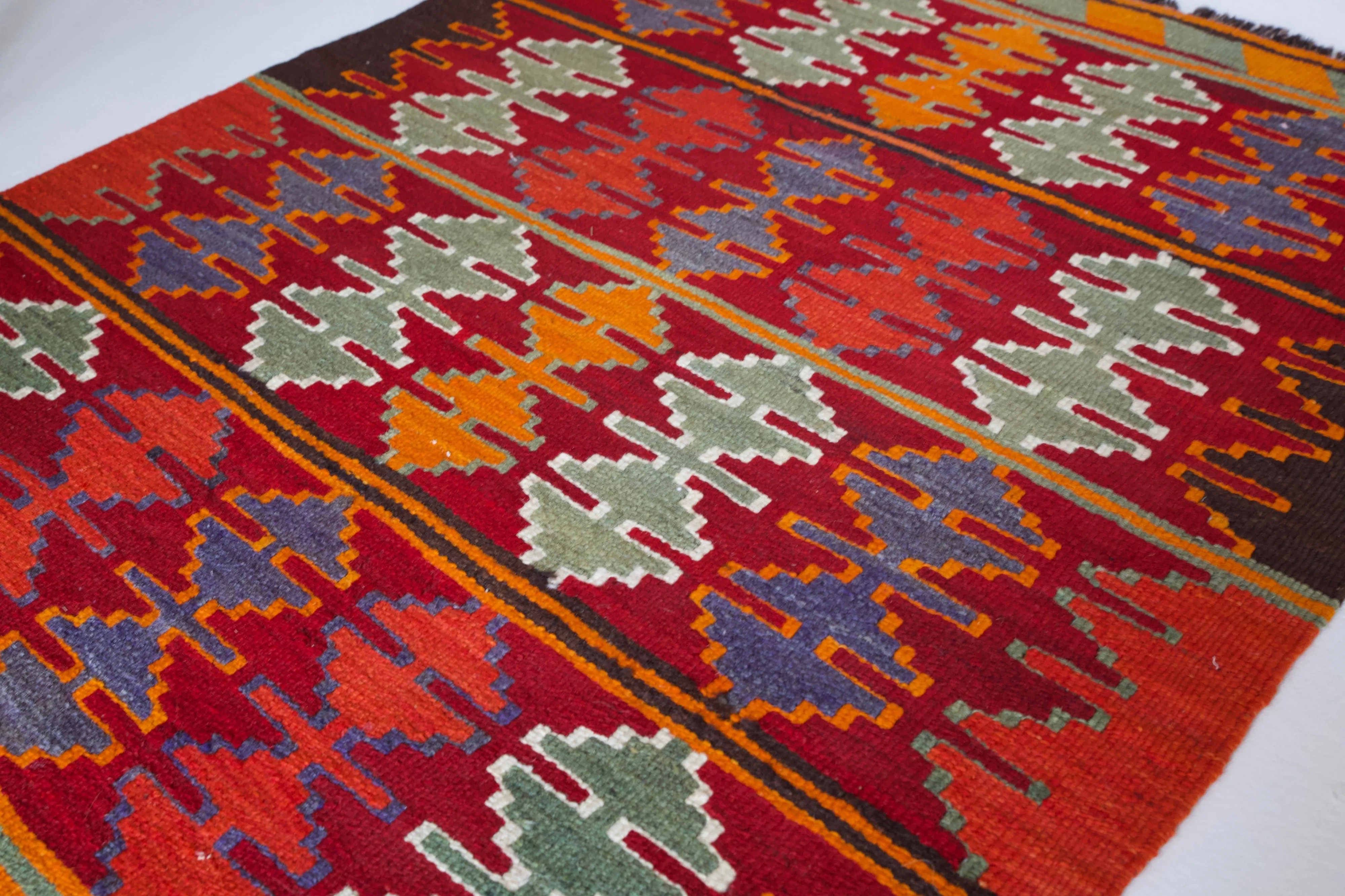 Vintage Mini Turkish Kilim Rug 2'8"x3'4"