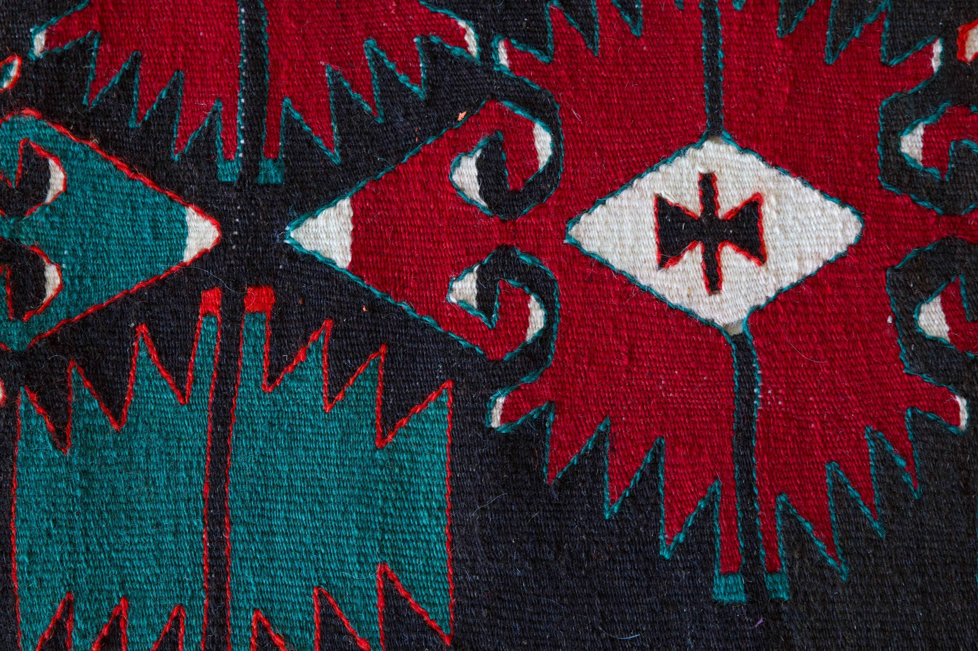 Vintage Mini Turkish Kilim Rug 3'4"x4'3"