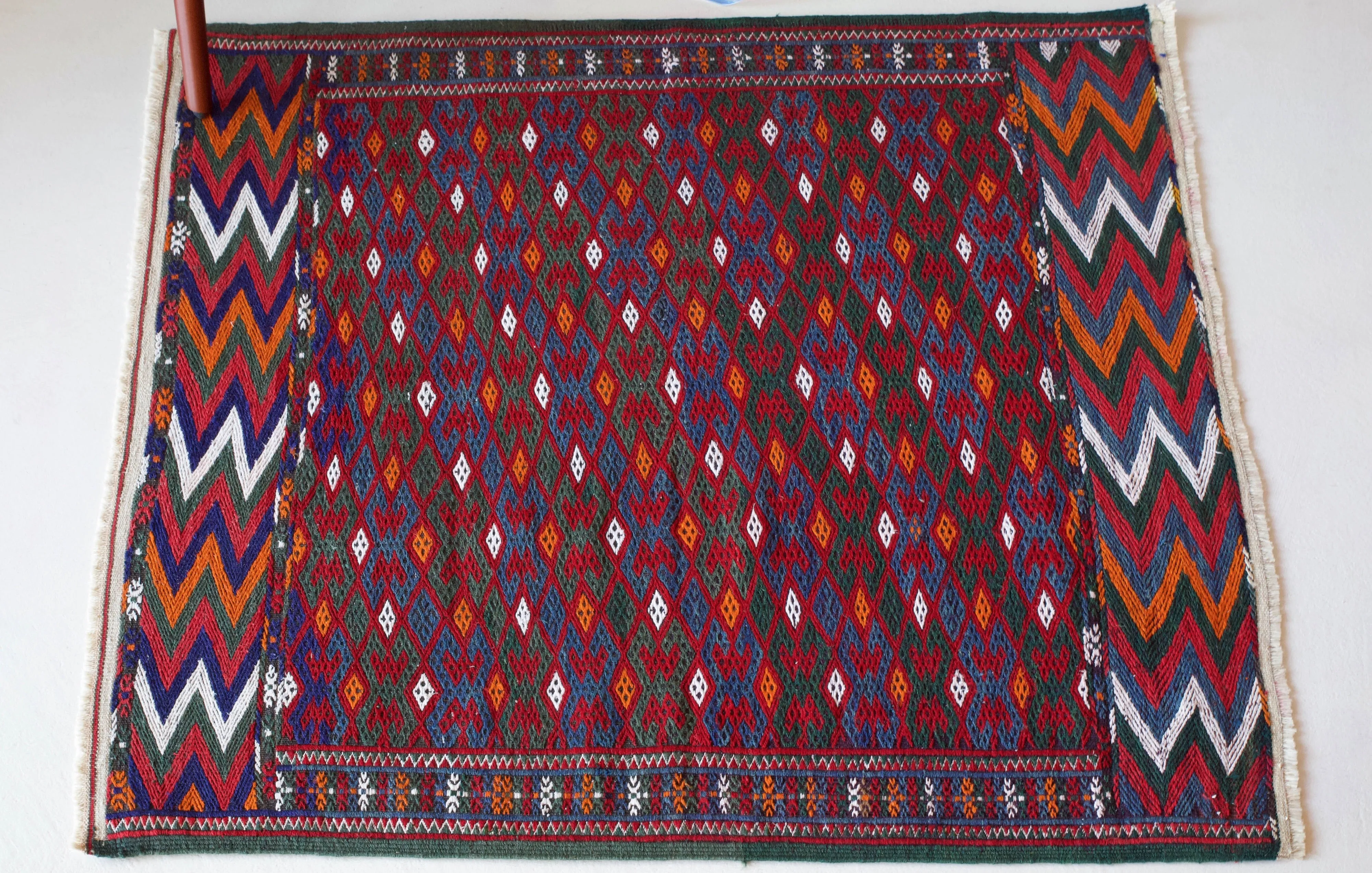 Vintage Mini Turkish Kilim Rug 3'9"x4'3"