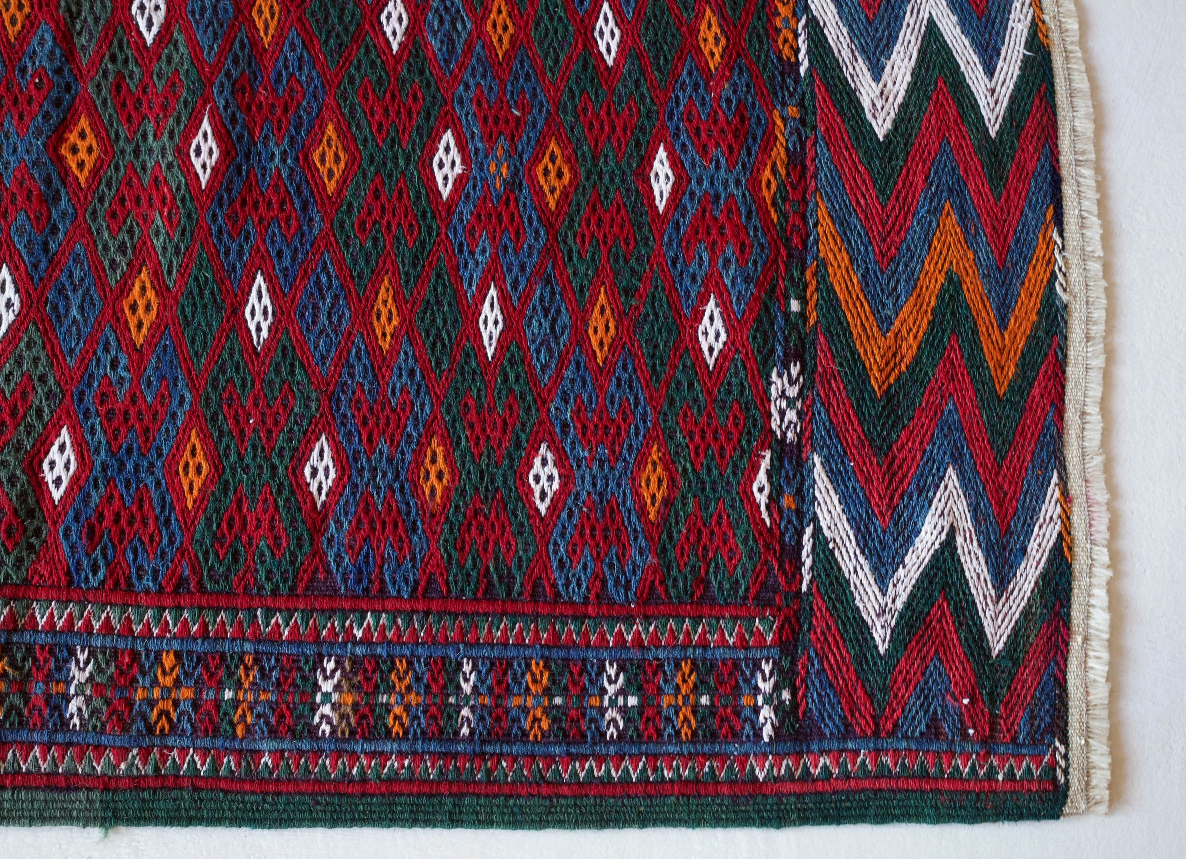 Vintage Mini Turkish Kilim Rug 3'9"x4'3"