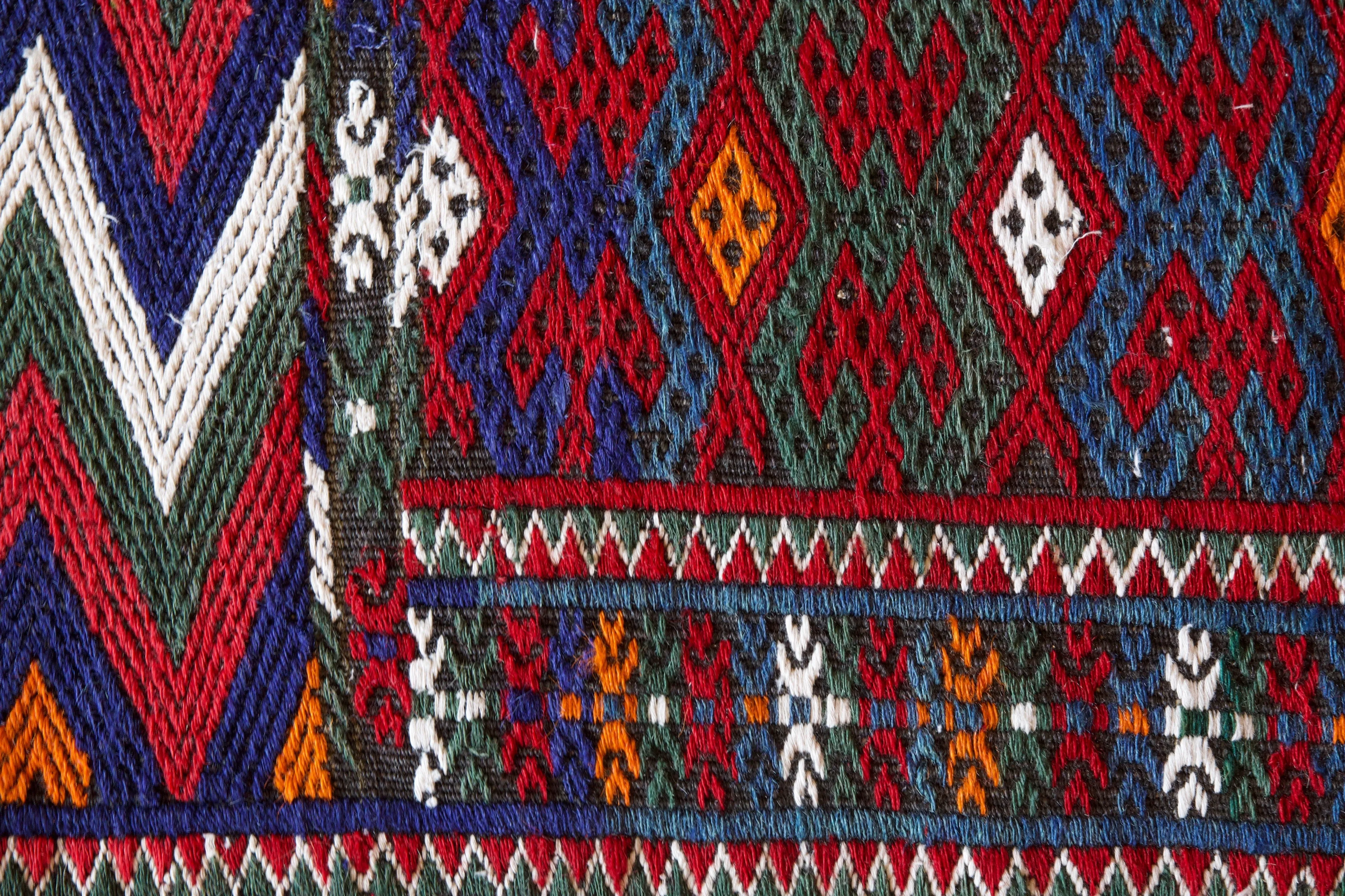 Vintage Mini Turkish Kilim Rug 3'9"x4'3"