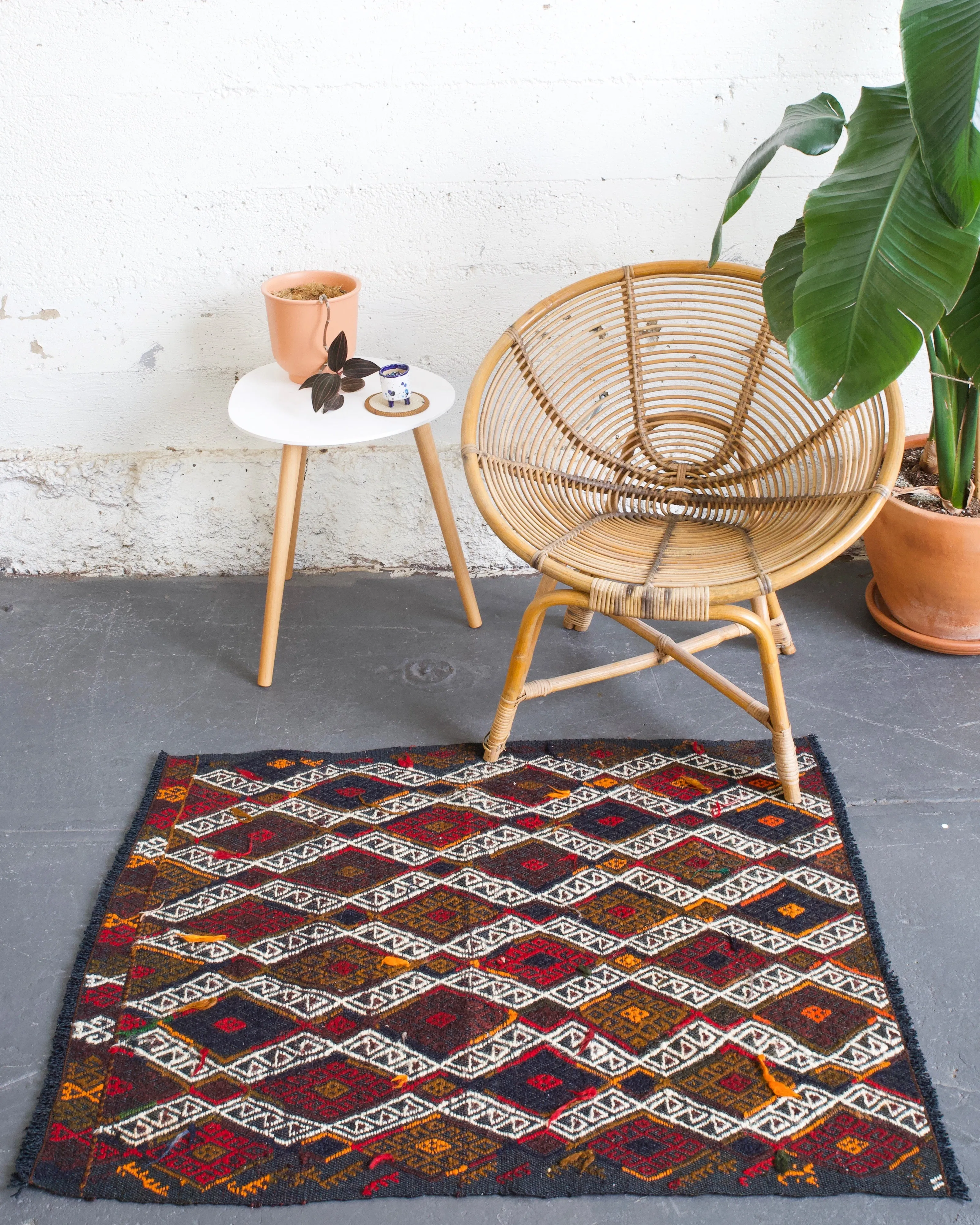Vintage Mini Turkish Kilim Rug