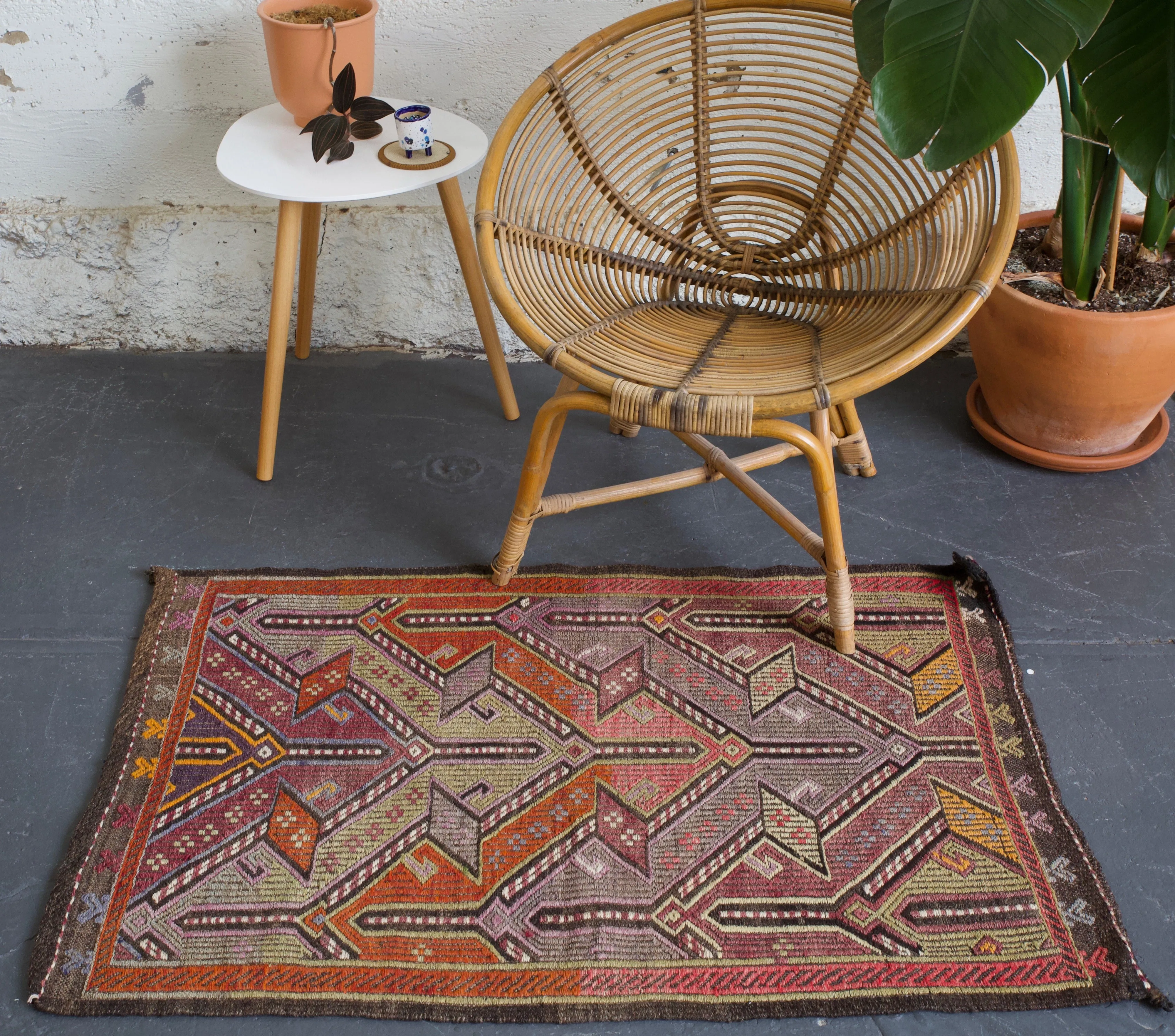 Vintage Mini Turkish Kilim Rug